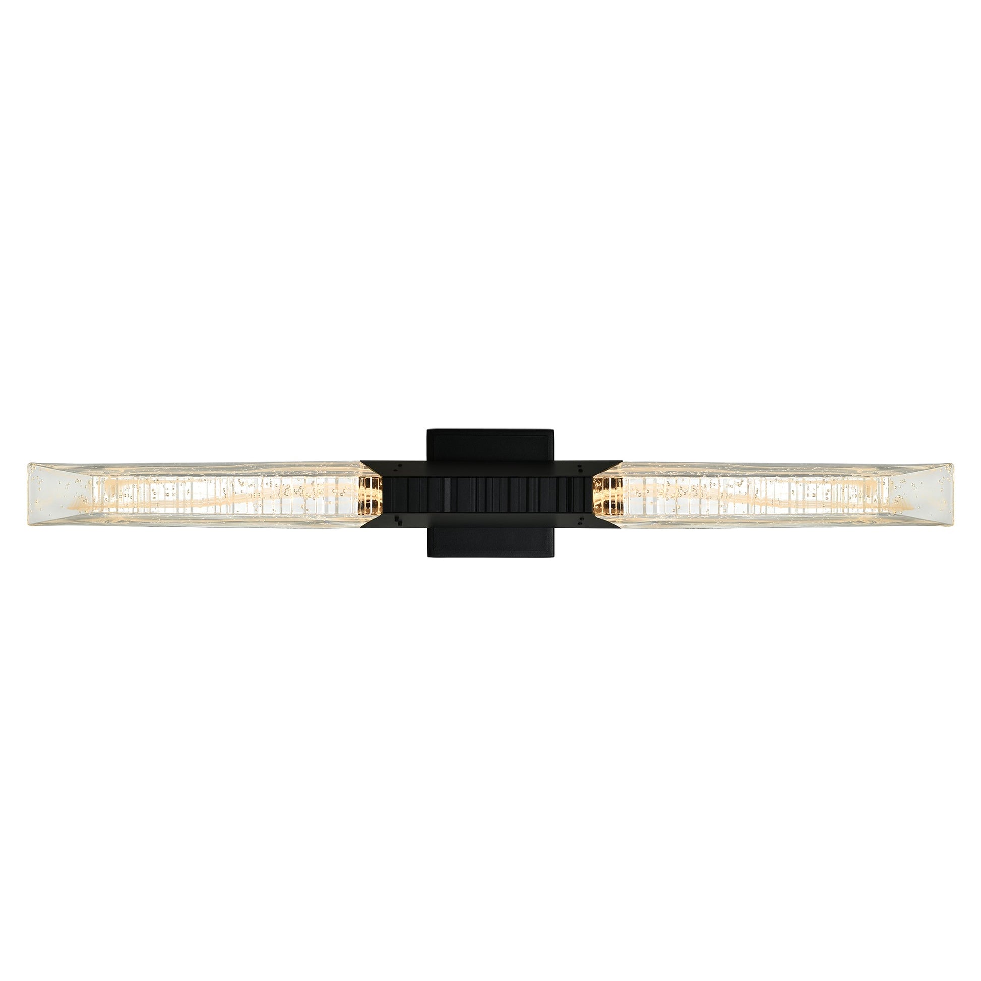 Petra Integrated LED 36in Sand Black Indoor - Outdoor Wall Light with Handcrafted Glass - CWI Lighting