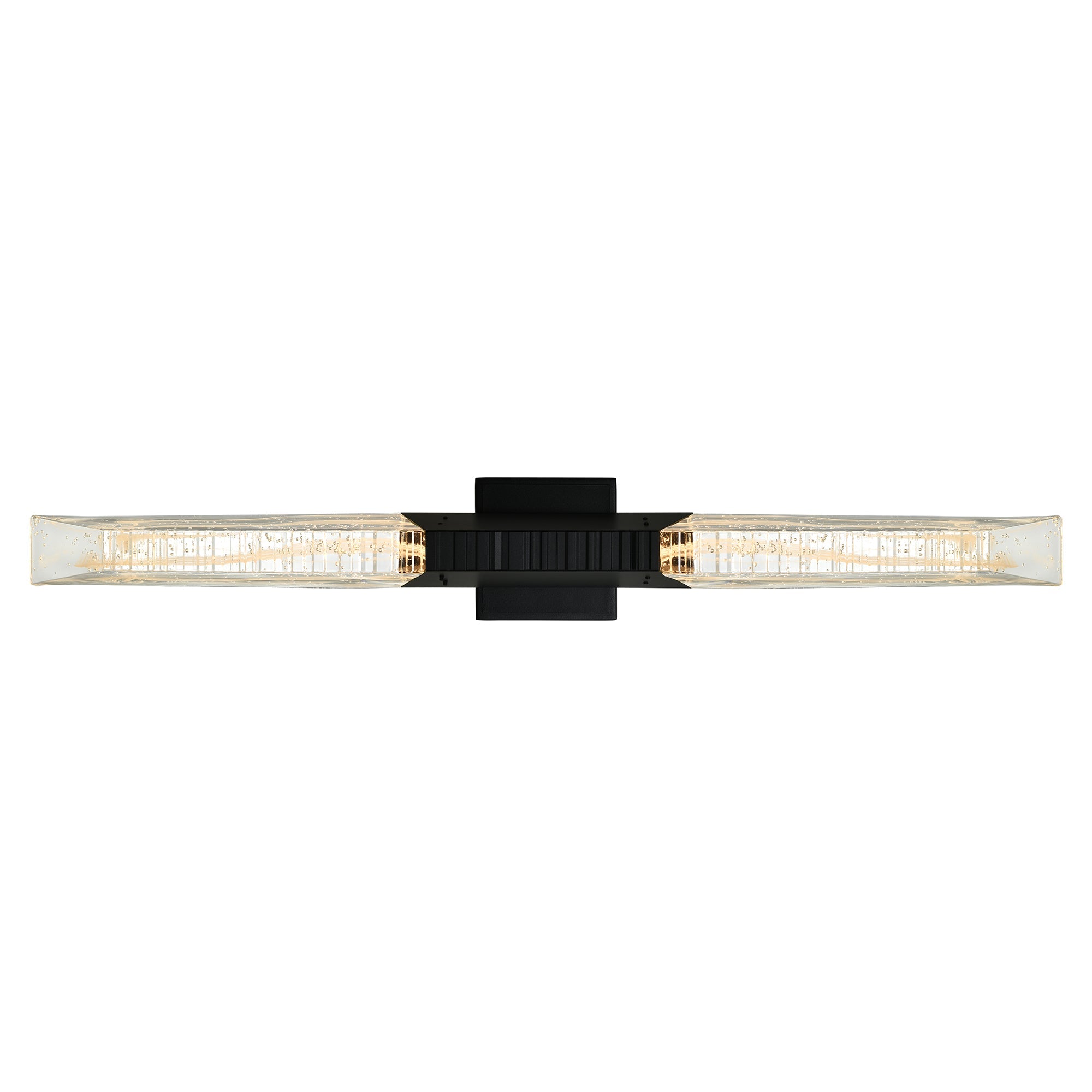 Petra Integrated LED 36in Sand Black Indoor - Outdoor Wall Light with Handcrafted Glass - CWI Lighting