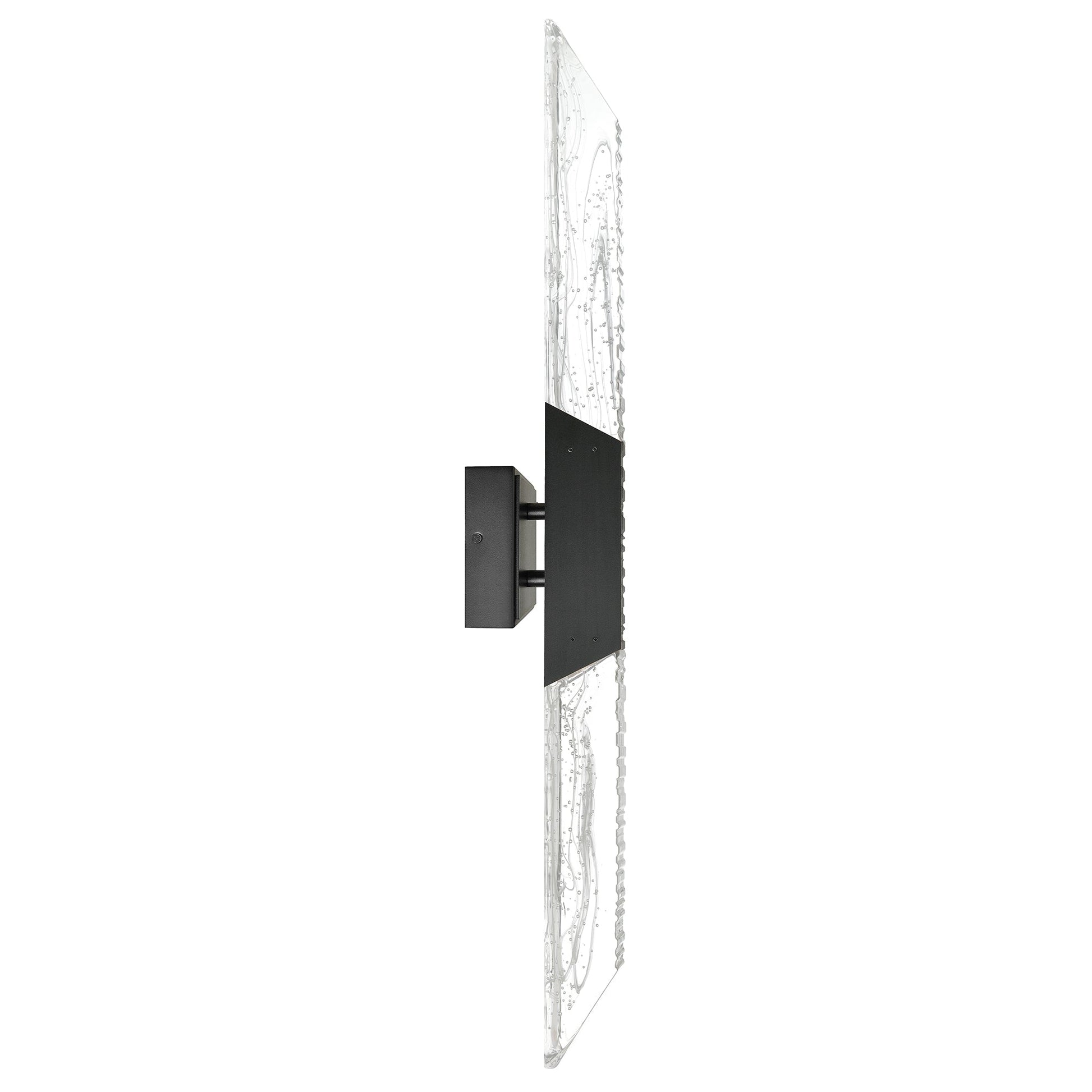 Petra Integrated LED 36in Sand Black Indoor - Outdoor Wall Light with Handcrafted Glass - CWI Lighting