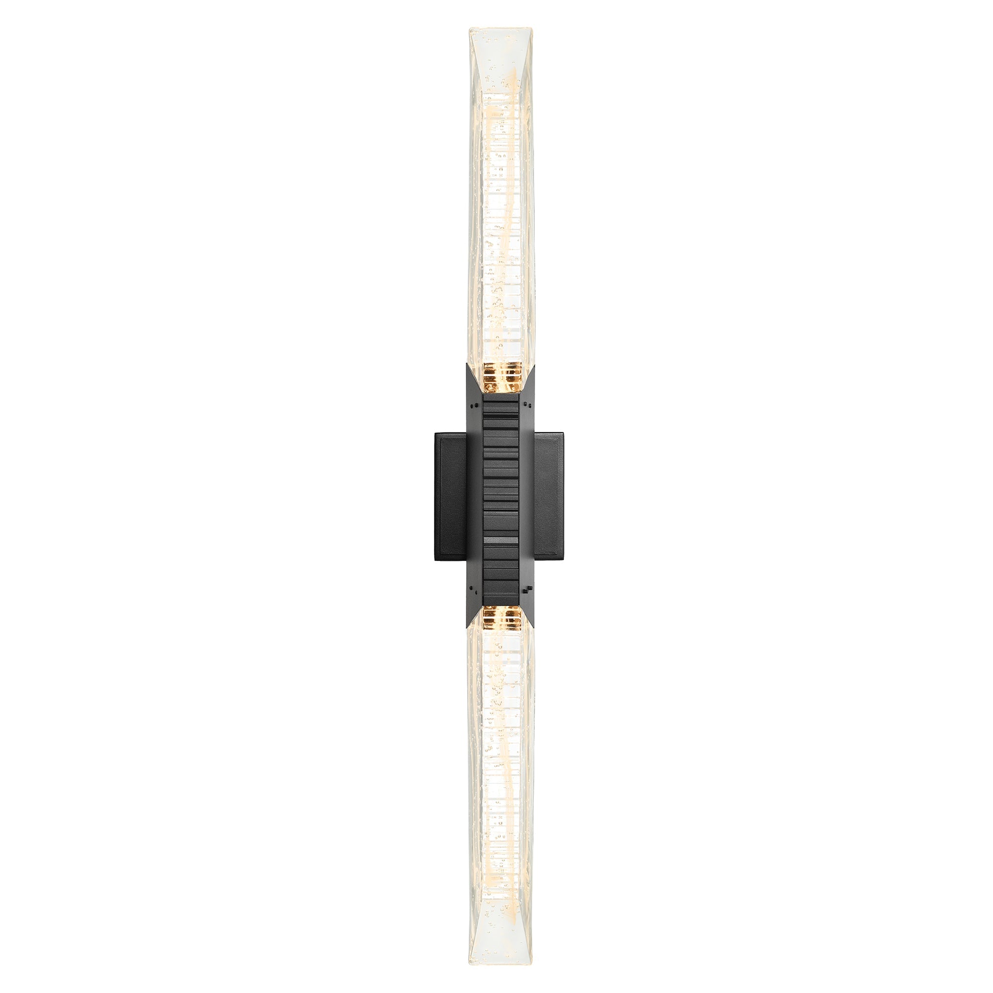 Petra Integrated LED 36in Sand Black Indoor - Outdoor Wall Light with Handcrafted Glass - CWI Lighting