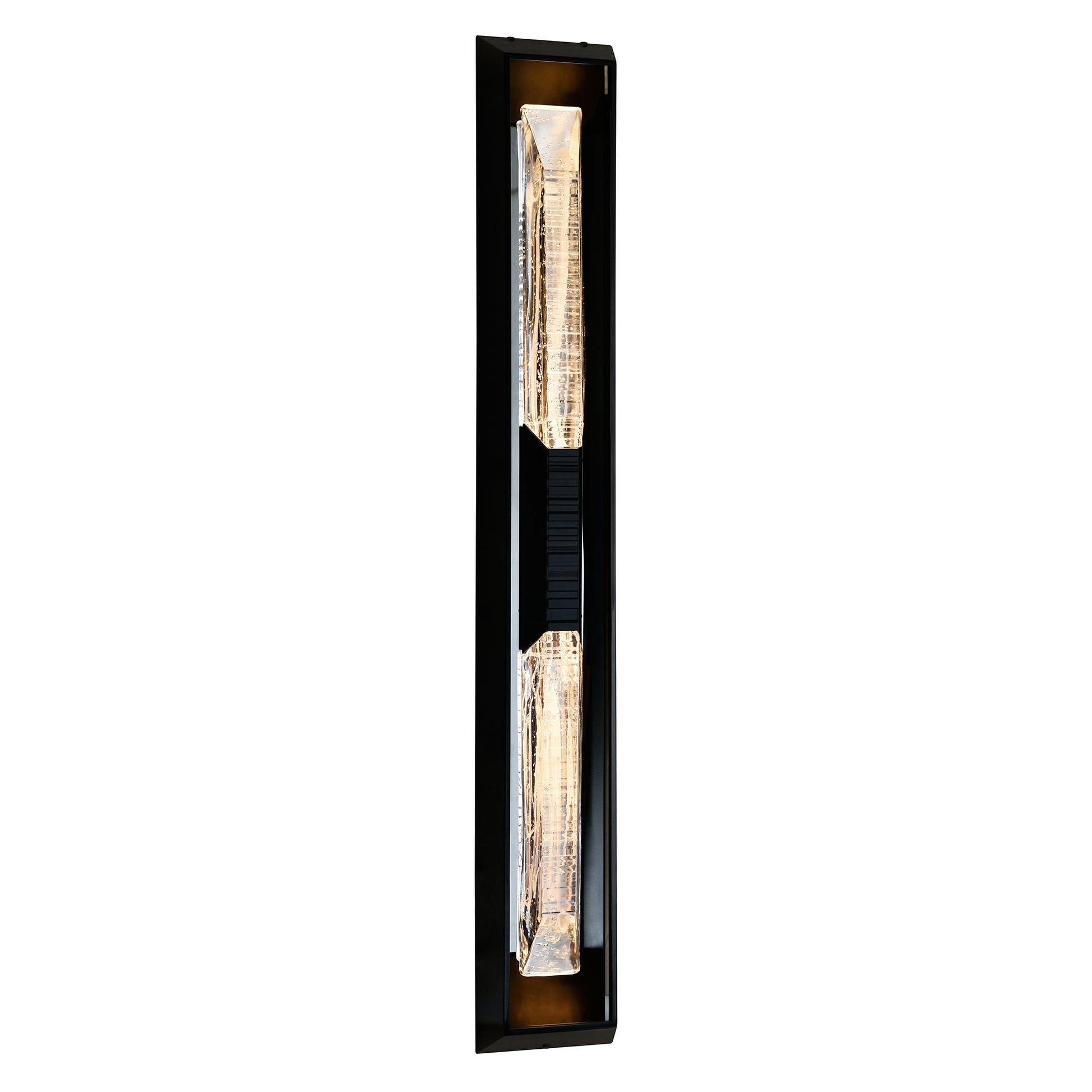 Petra Integrated LED 44in Sand Black Outdoor Wall Light with Handcrafted Glass - CWI Lighting