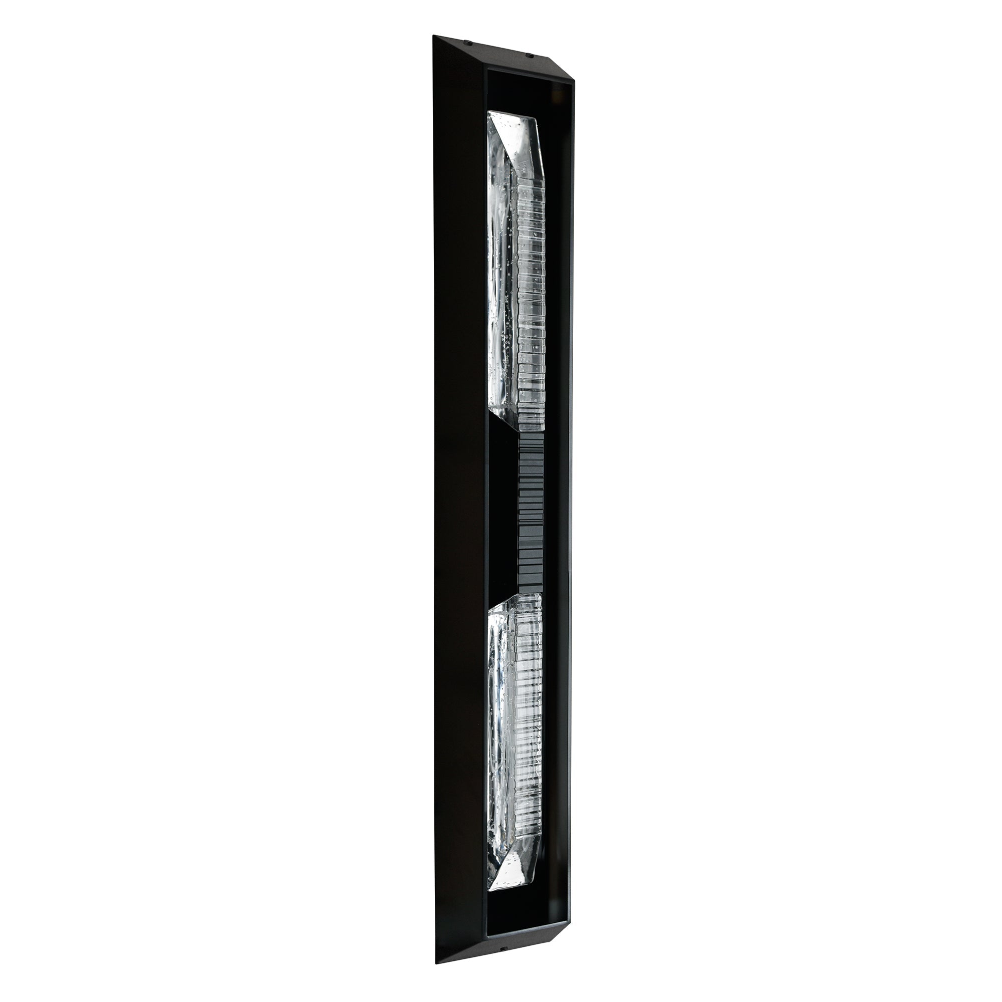 Petra Integrated LED 44in Sand Black Outdoor Wall Light with Handcrafted Glass - CWI Lighting