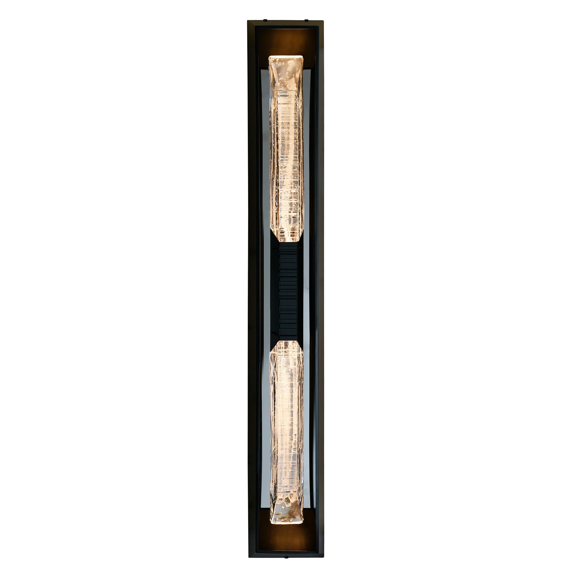 Petra Integrated LED 44in Sand Black Outdoor Wall Light with Handcrafted Glass - CWI Lighting