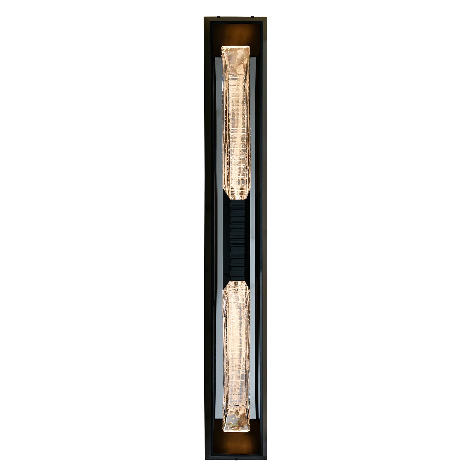 Petra Integrated LED 44in Sand Black Outdoor Wall Light with Handcrafted Glass - CWI Lighting