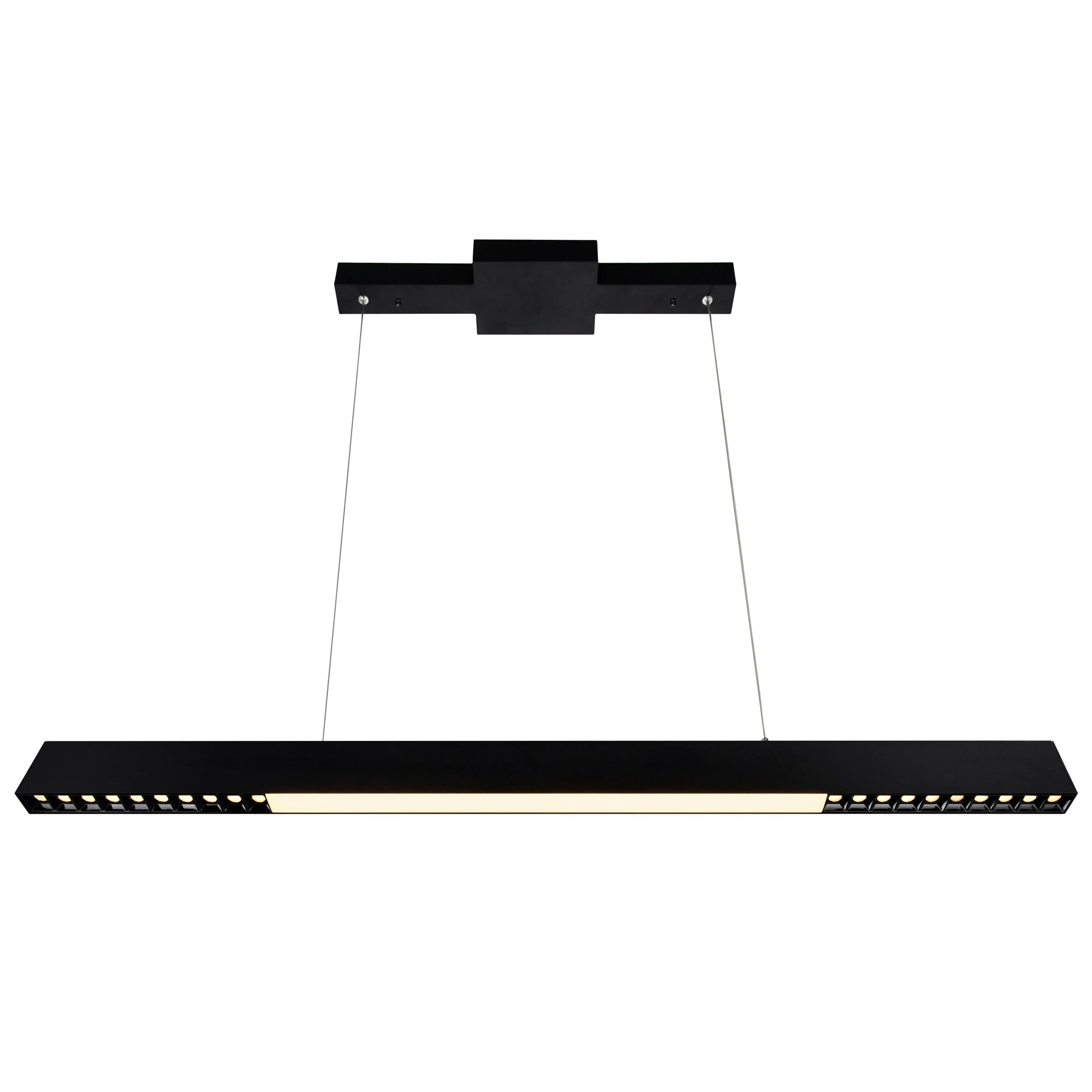Pienza Integrated LED 45in Black Chandelier - CWI Lighting