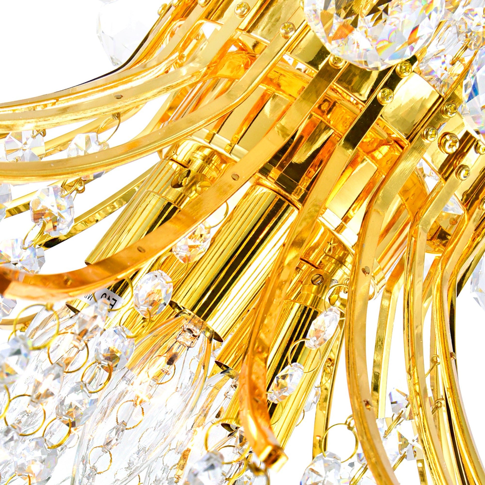 Princess 10 Light 24in Gold Down Chandelier - CWI Lighting