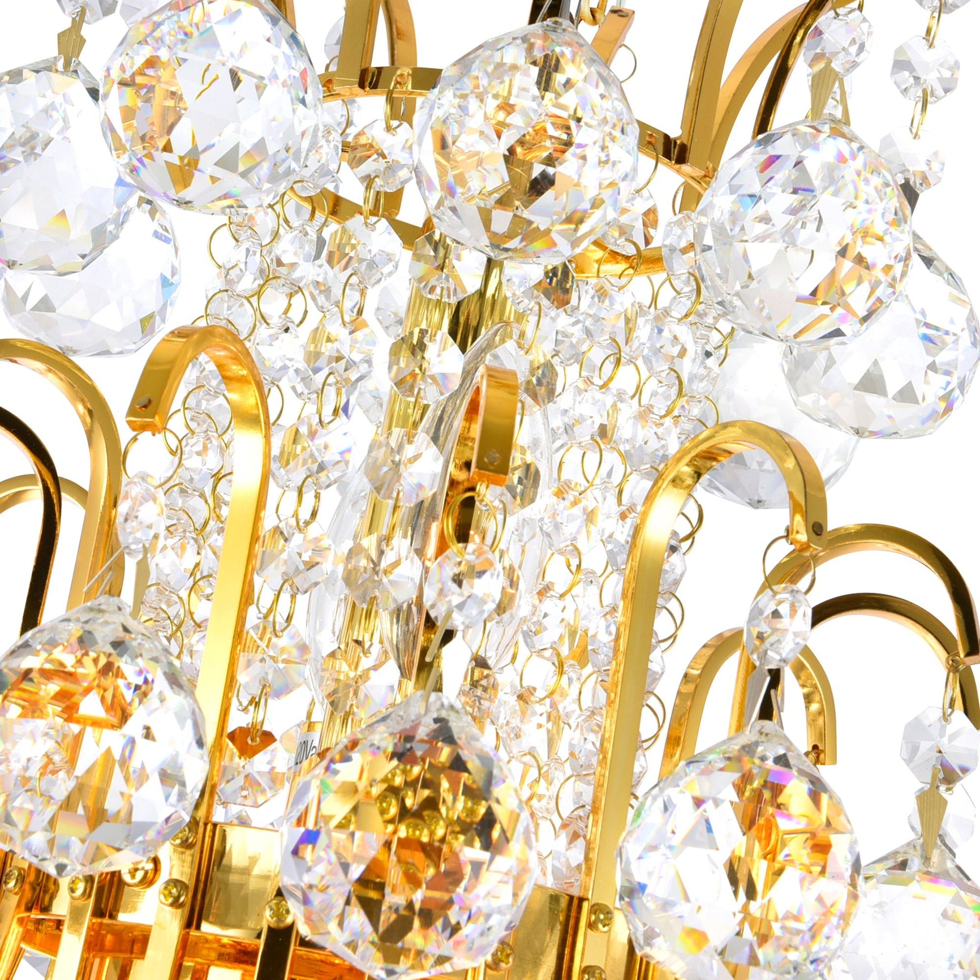 Princess 10 Light 24in Gold Down Chandelier - CWI Lighting