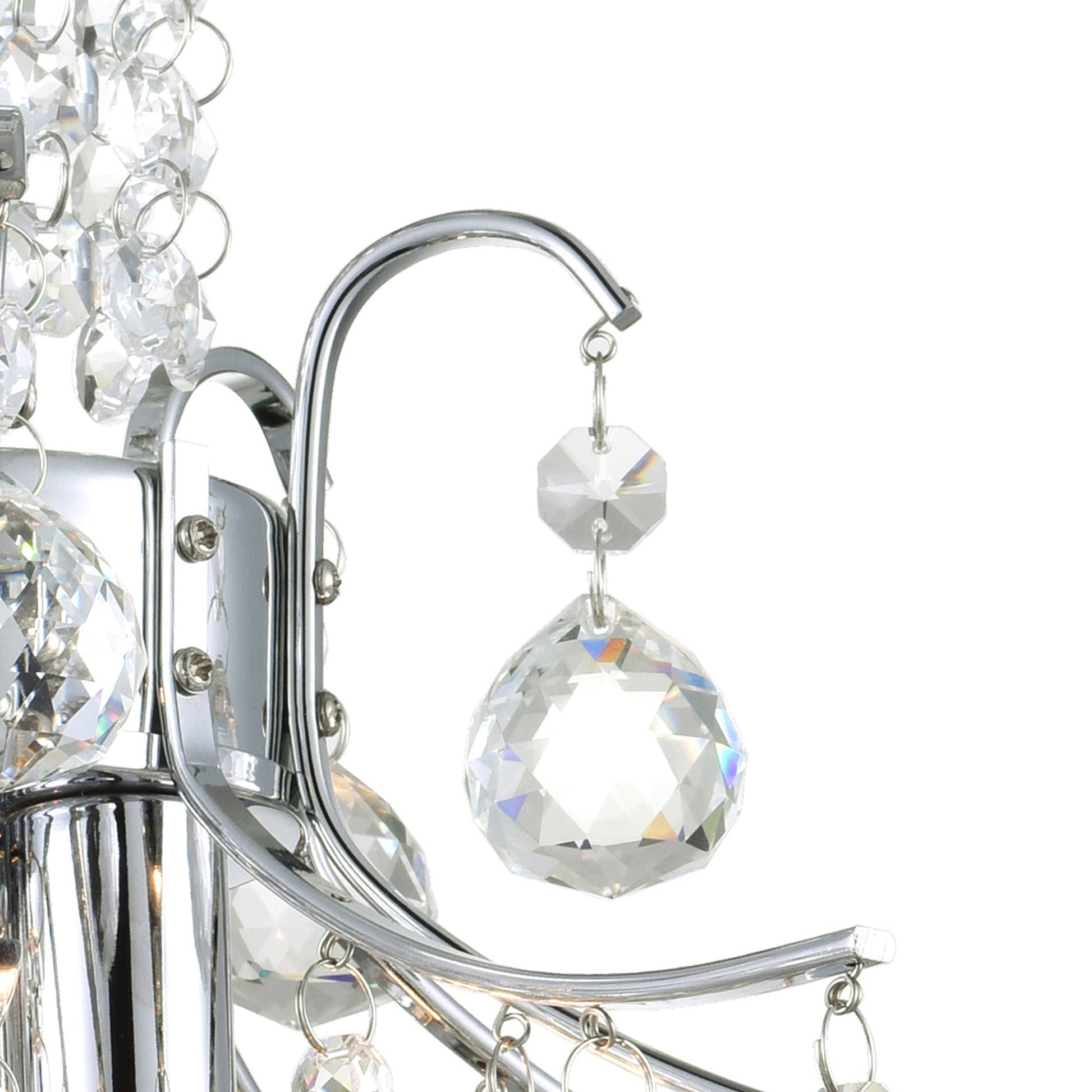 Princess 3 Light 12in Chrome Mini Chandelier with Crystals - CWI Lighting