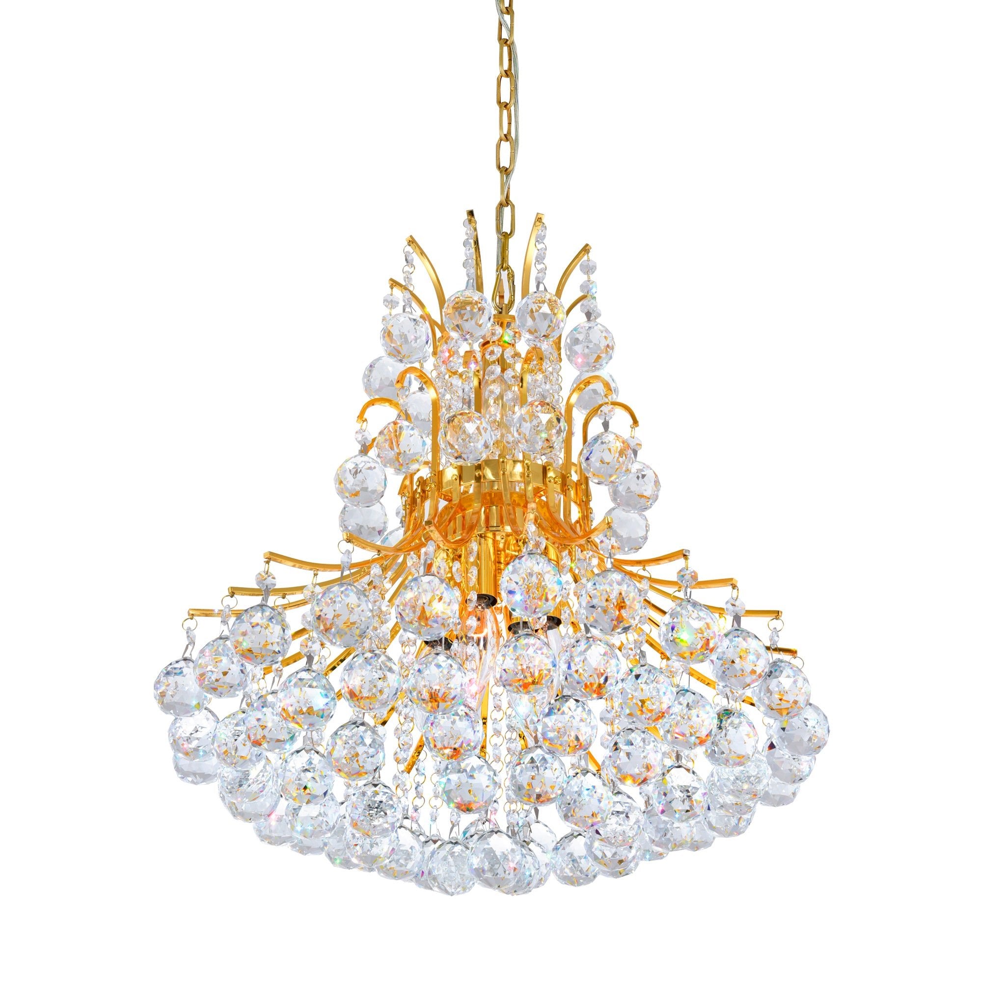 Princess 8 Light 20in Gold Down Chandelier - CWI Lighting