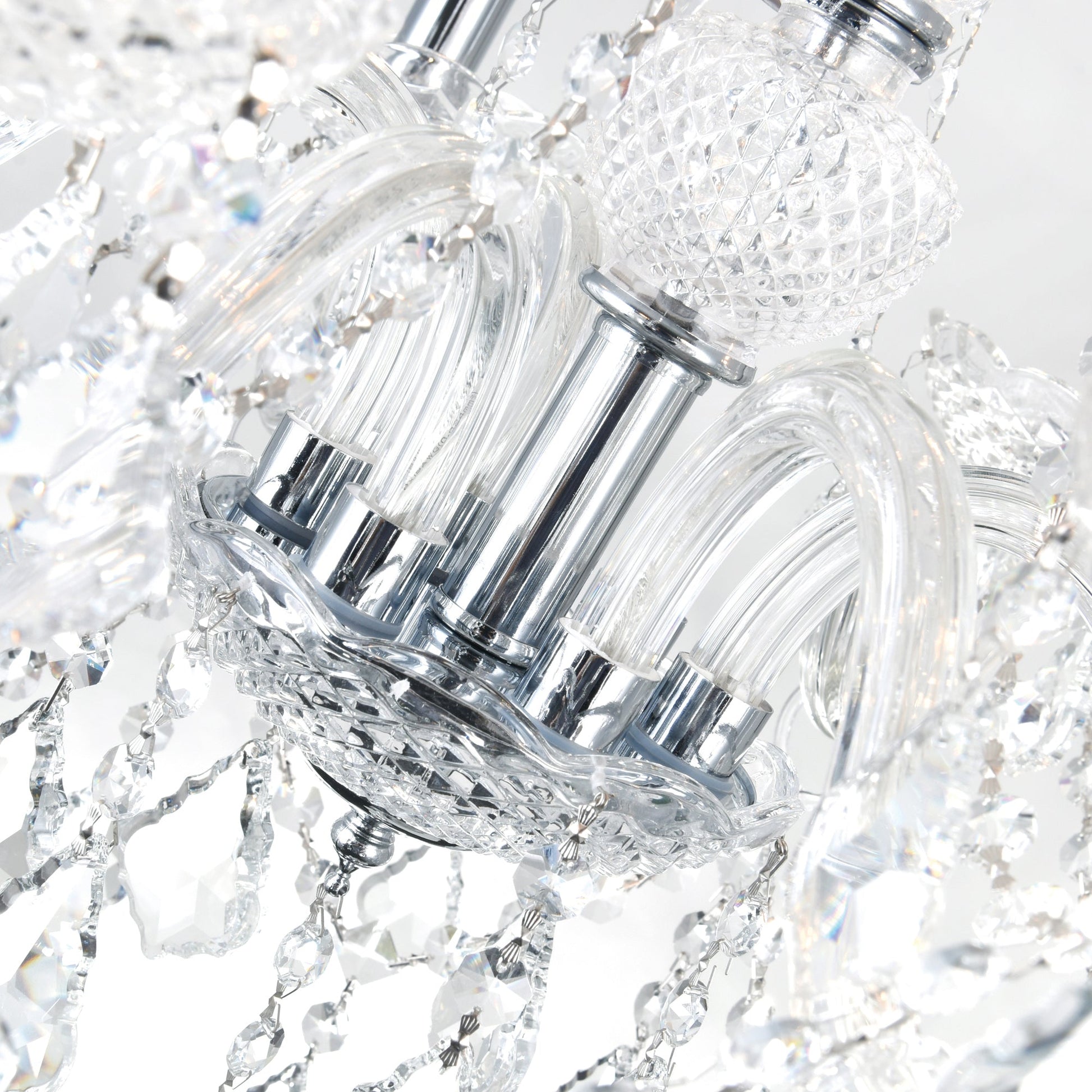 Princeton 6 Light 24in Chrome Down Chandelier - CWI Lighting