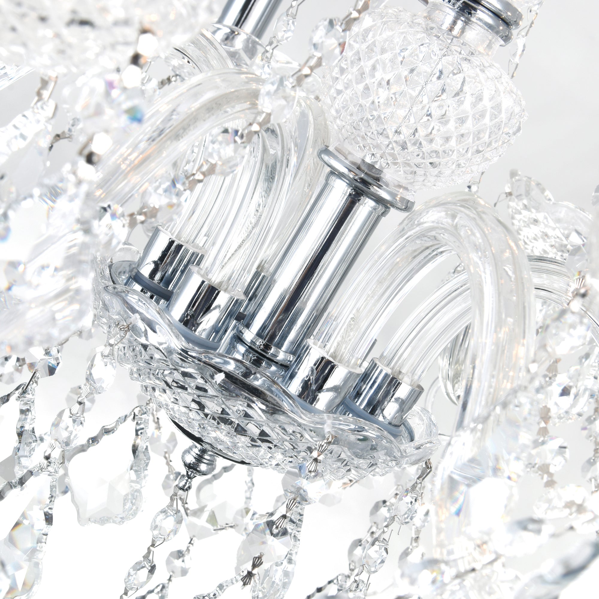 Princeton 6 Light 24in Chrome Down Chandelier - CWI Lighting