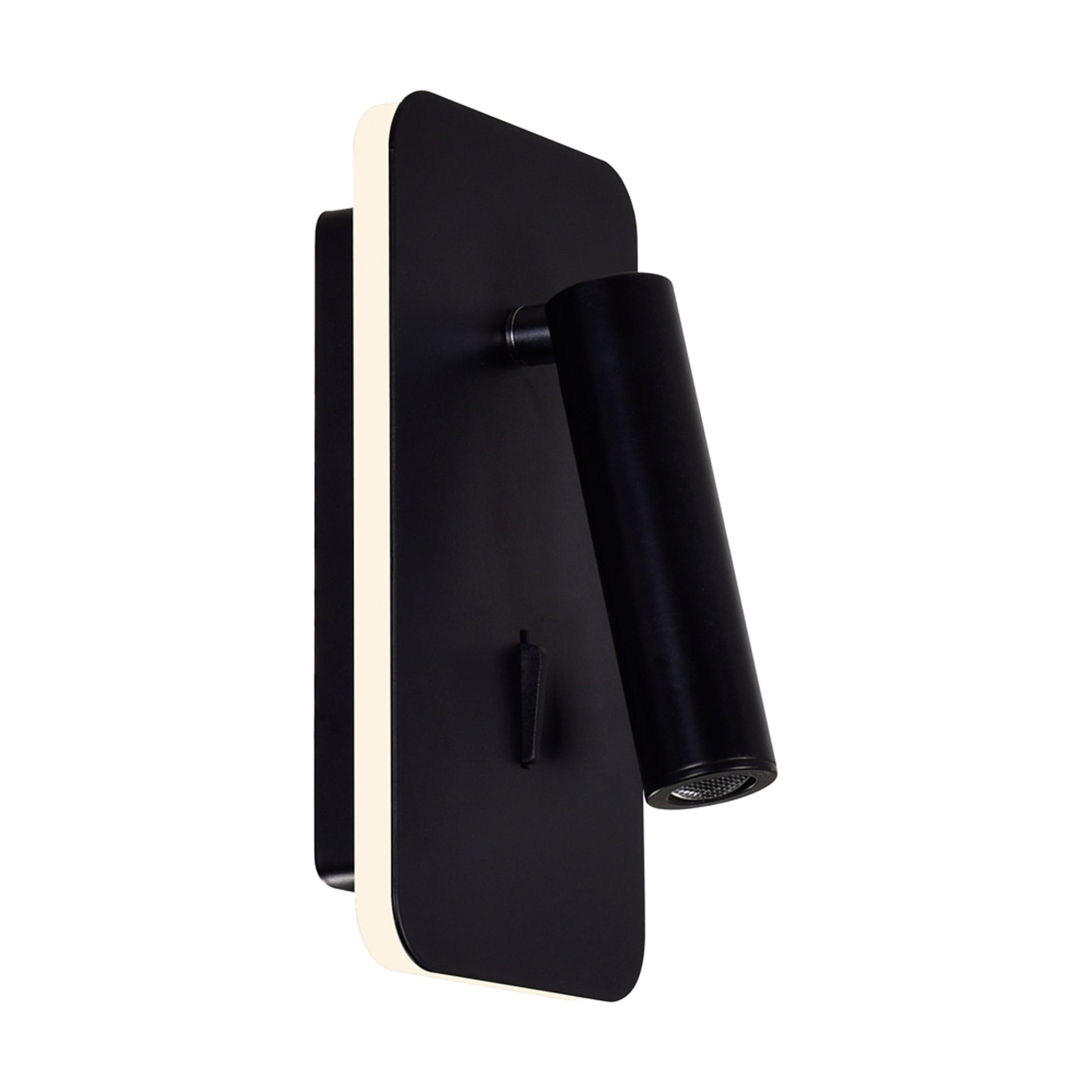 Private I Integrated LED Adjustable Rectangular Matte Black Wall Sconce - CWI Lighting