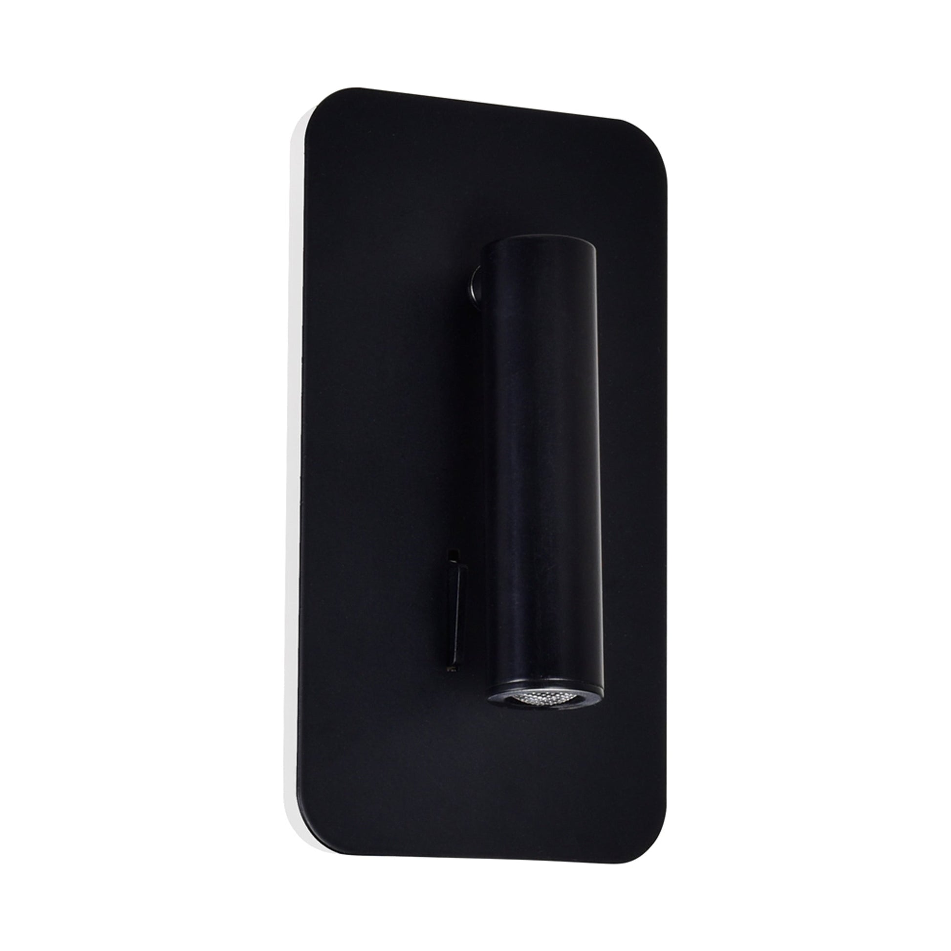 Private I Integrated LED Adjustable Rectangular Matte Black Wall Sconce - CWI Lighting