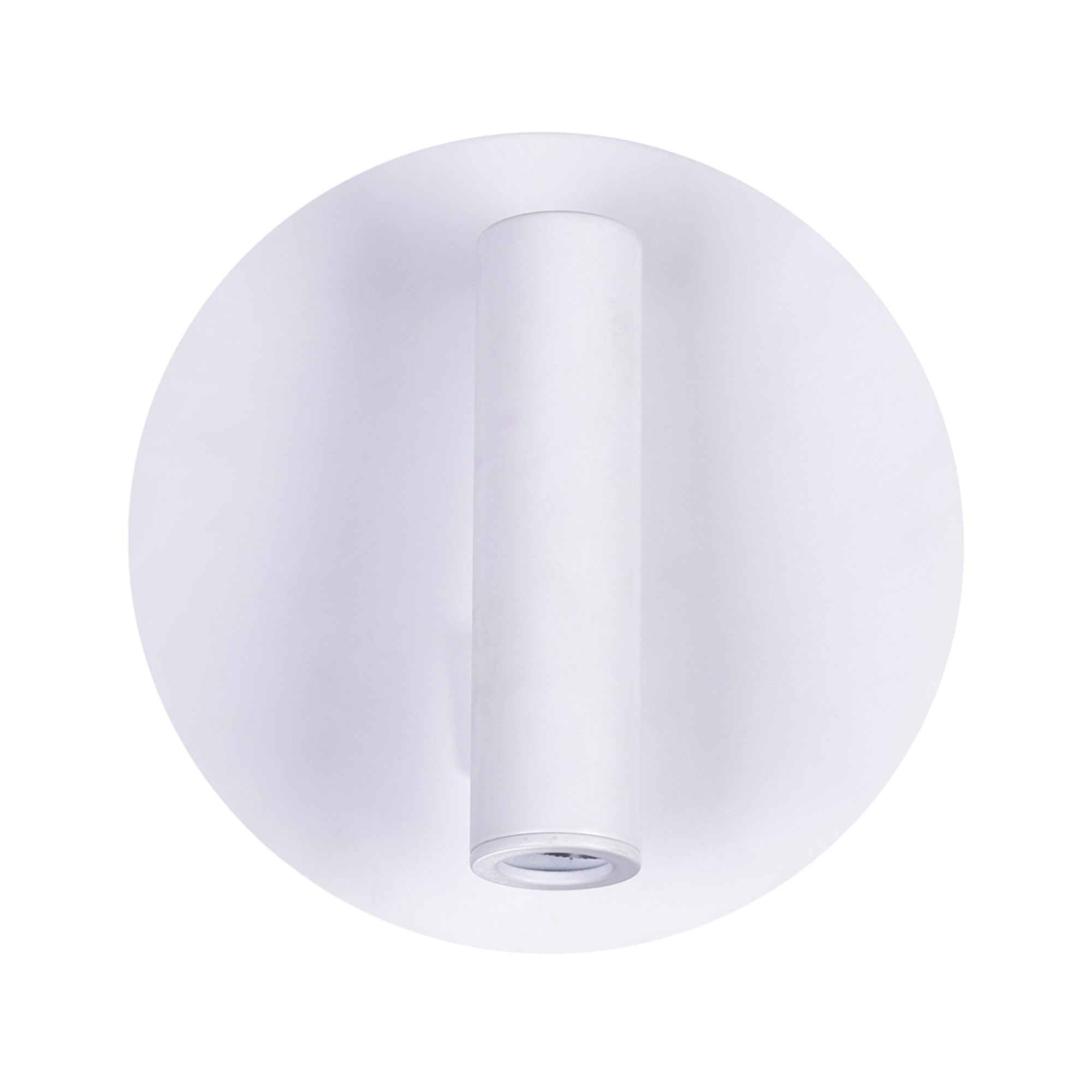 Private I Integrated LED Adjustable Round Matte White Wall Sconce - CWI Lighting
