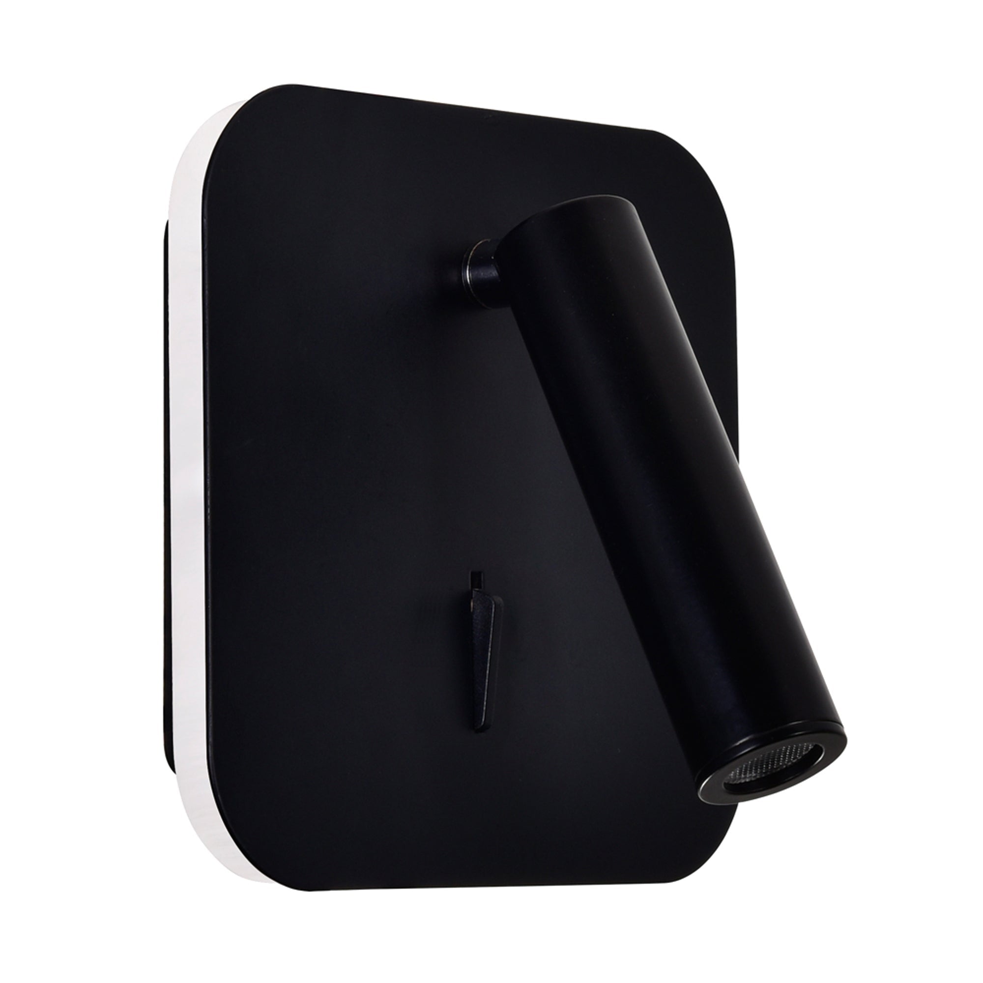 Private I Integrated LED Adjustable Square Matte Black Wall Sconce - CWI Lighting