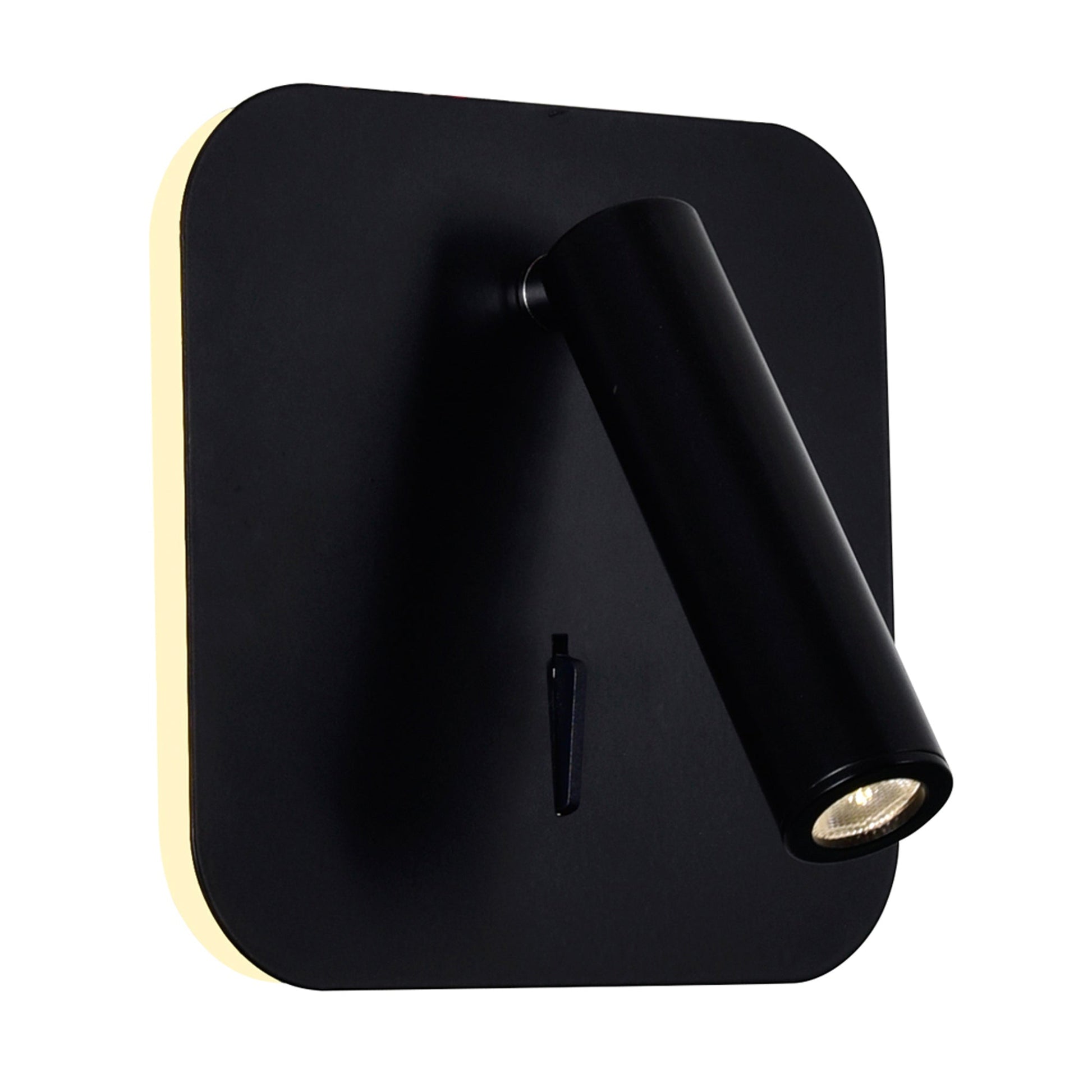 Private I Integrated LED Adjustable Square Matte Black Wall Sconce - CWI Lighting