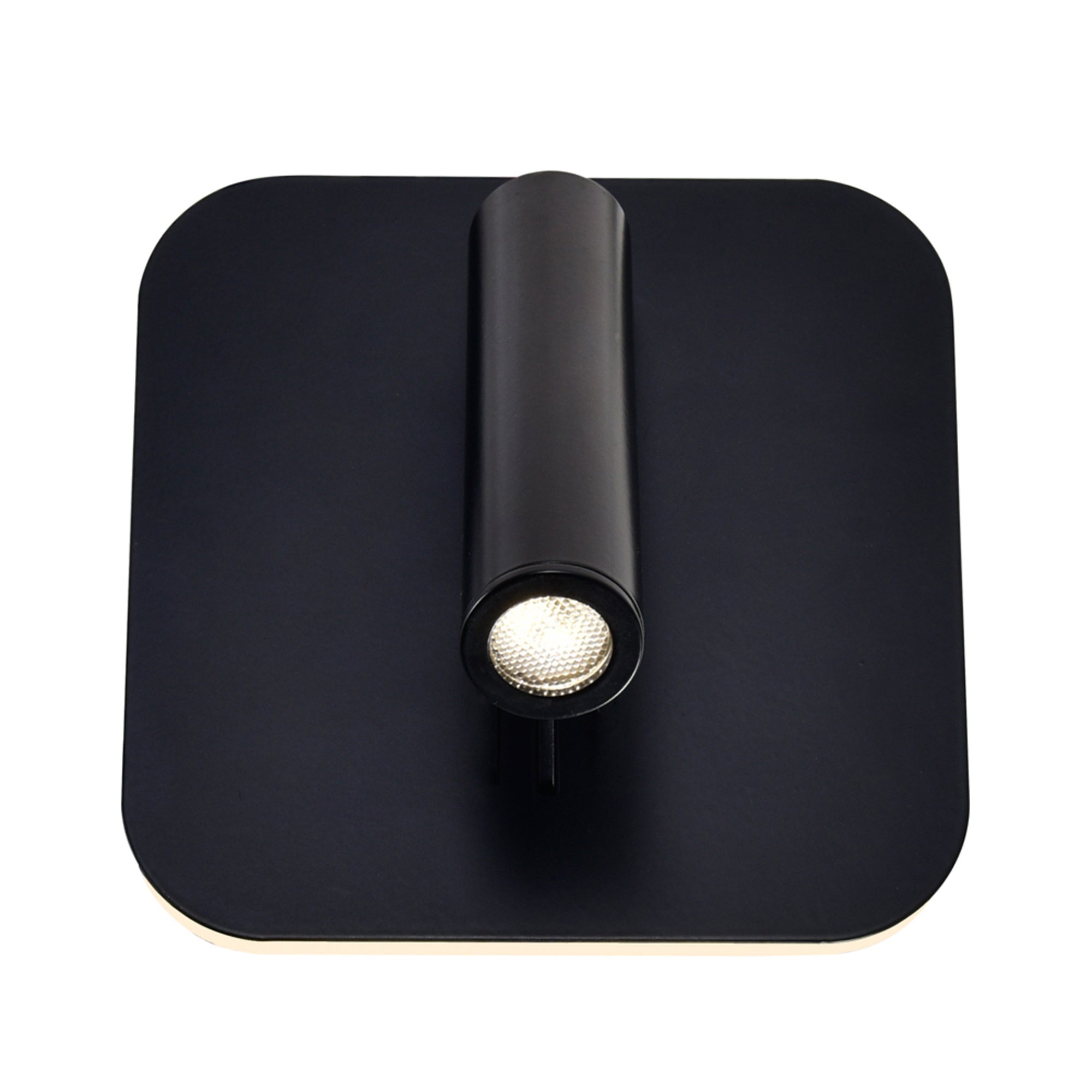 Private I Integrated LED Adjustable Square Matte Black Wall Sconce - CWI Lighting