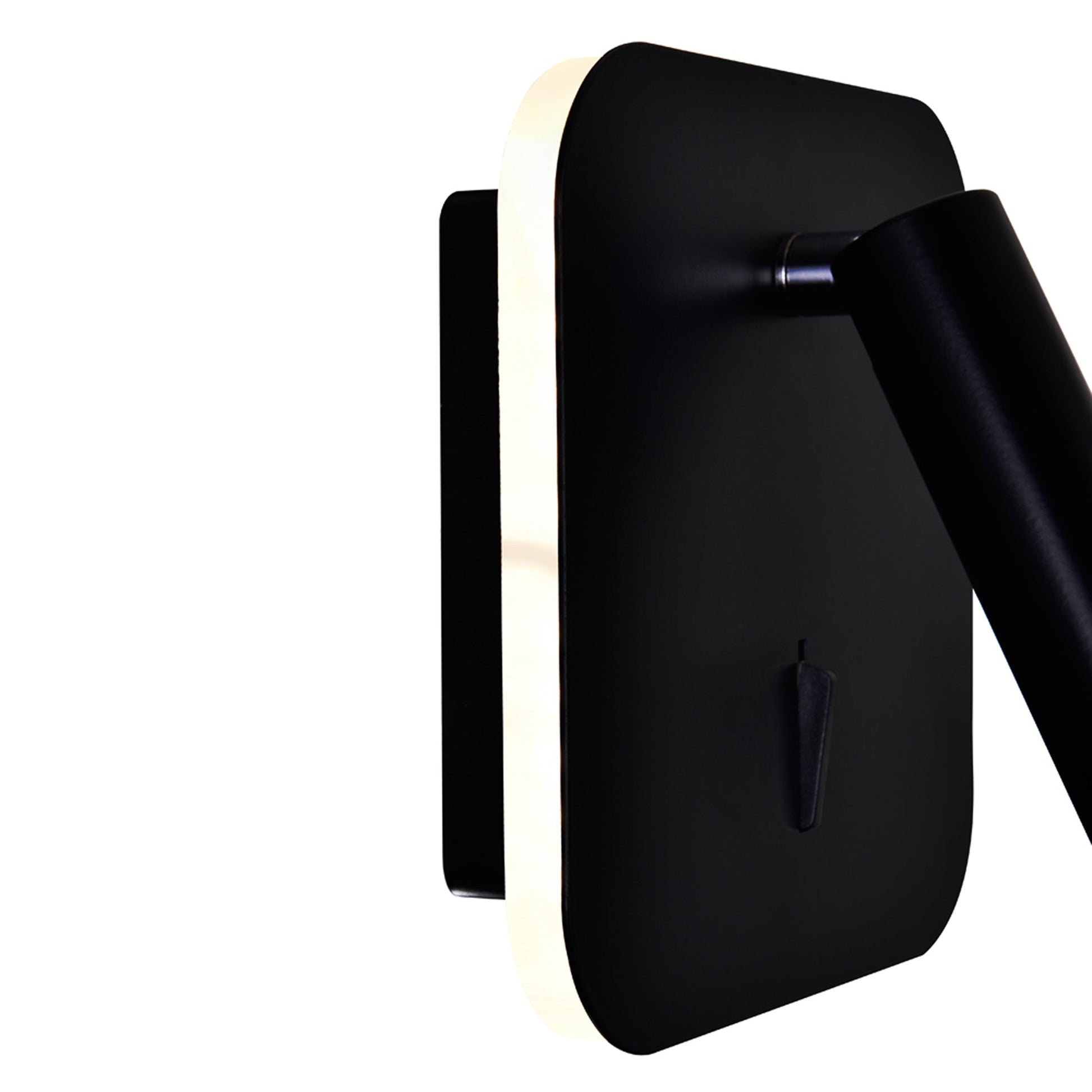 Private I Integrated LED Adjustable Square Matte Black Wall Sconce - CWI Lighting