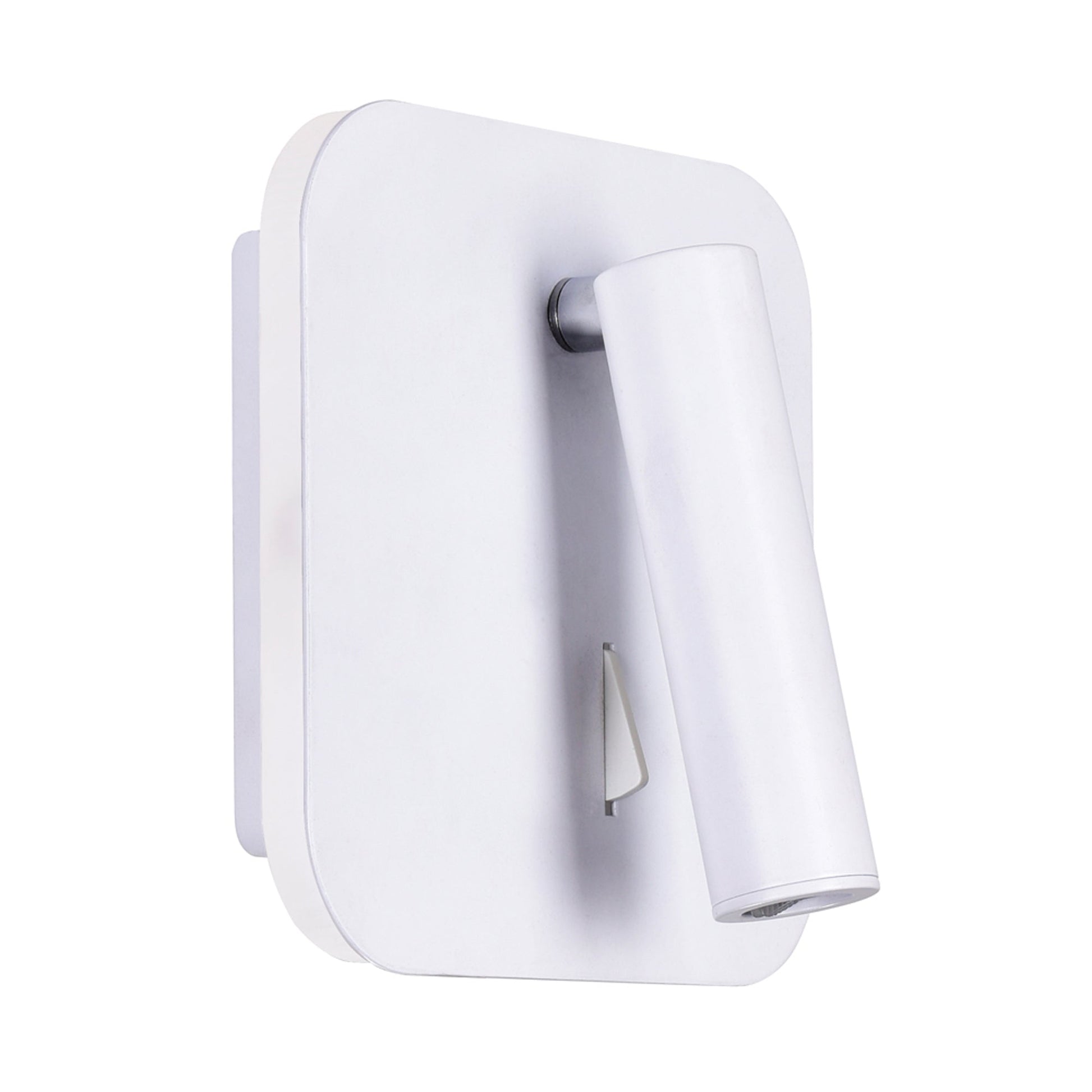 Private I Integrated LED Adjustable Square Matte White Wall Sconce - CWI Lighting