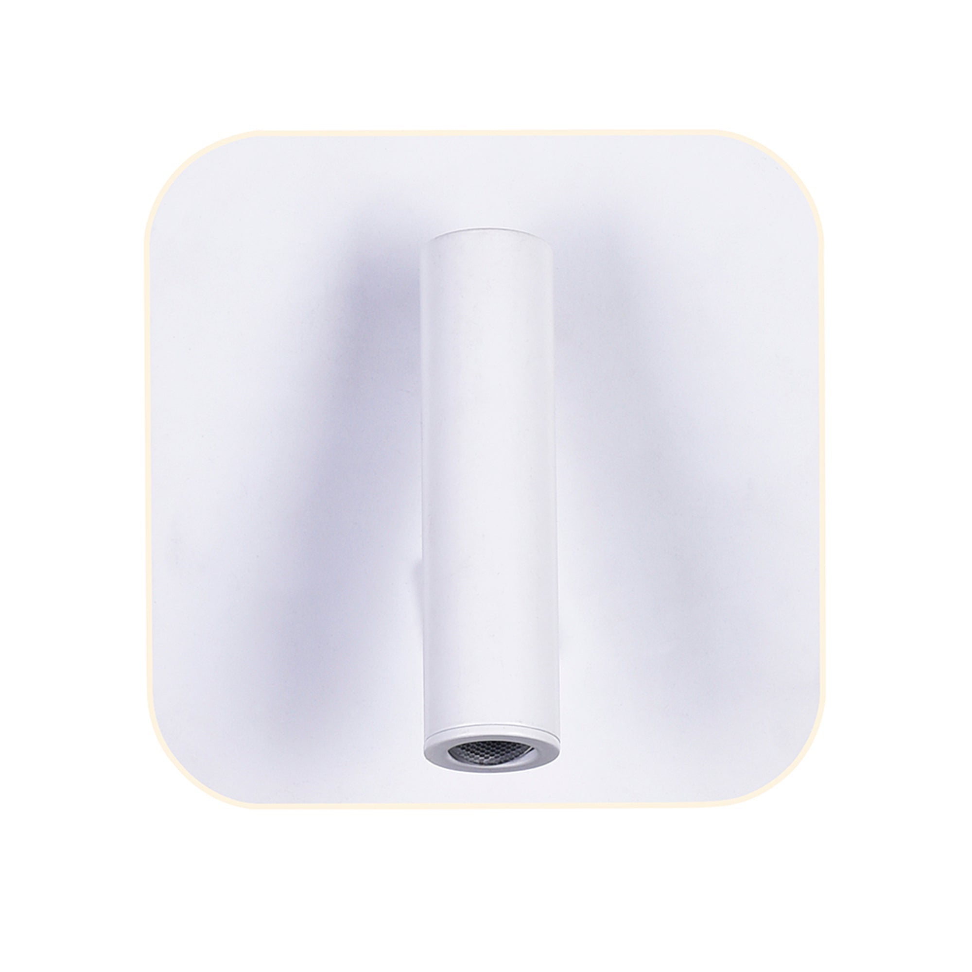 Private I Integrated LED Adjustable Square Matte White Wall Sconce - CWI Lighting