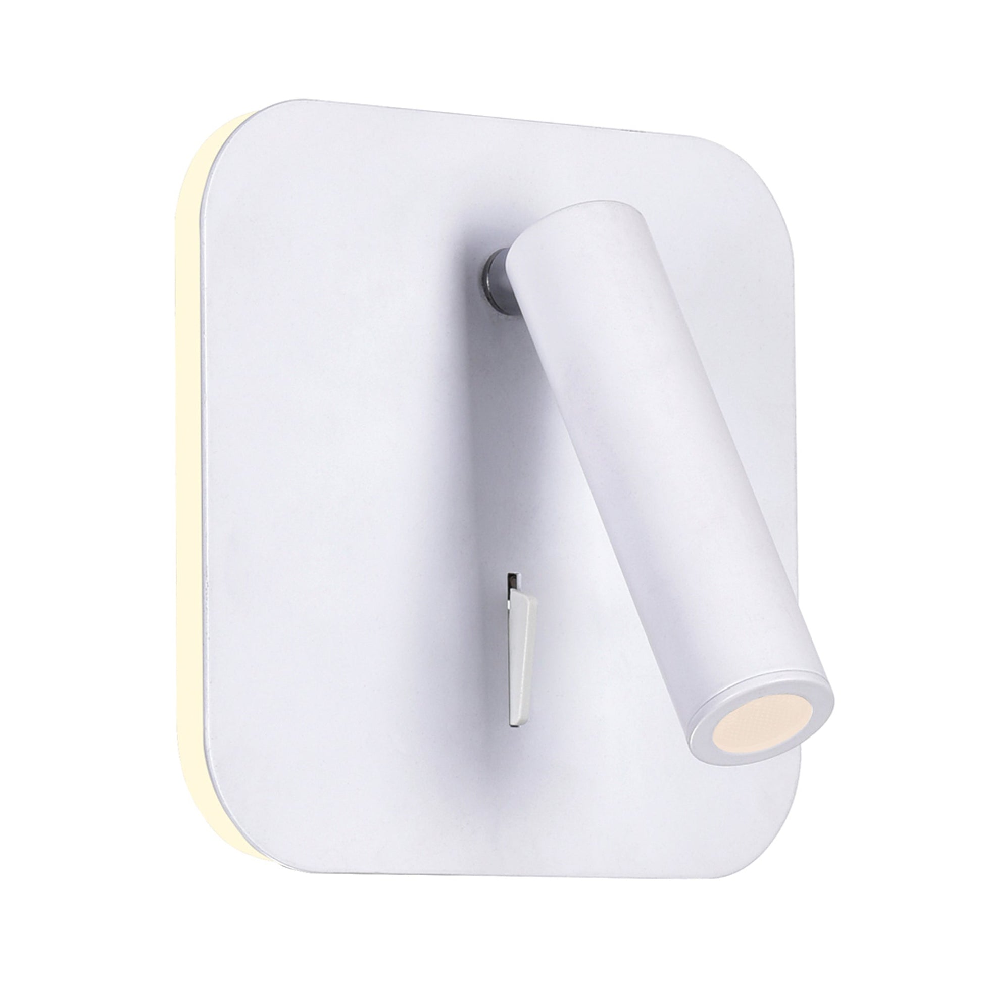 Private I Integrated LED Adjustable Square Matte White Wall Sconce - CWI Lighting