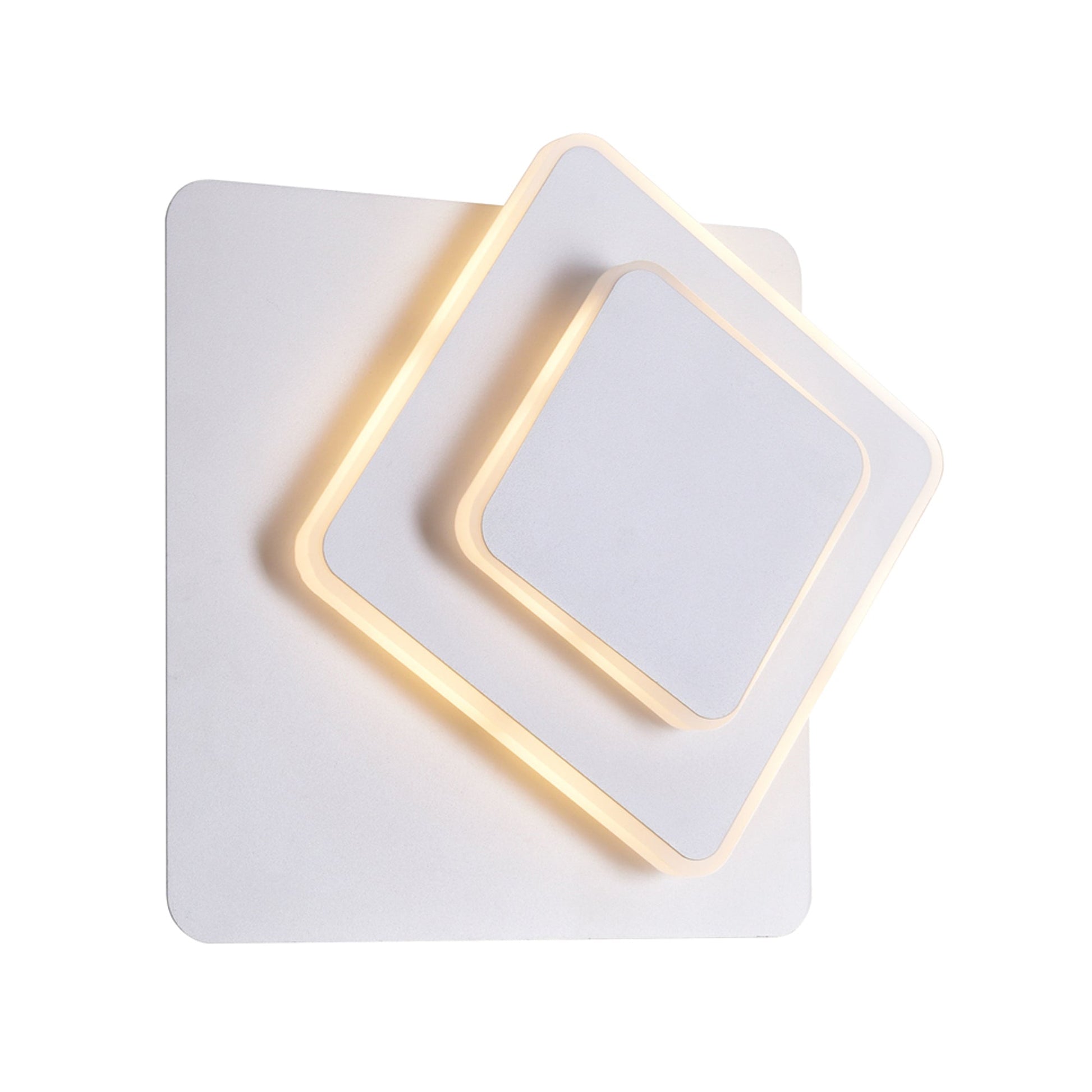 Private I Integrated LED Square Matte White Wall Sconce - CWI Lighting