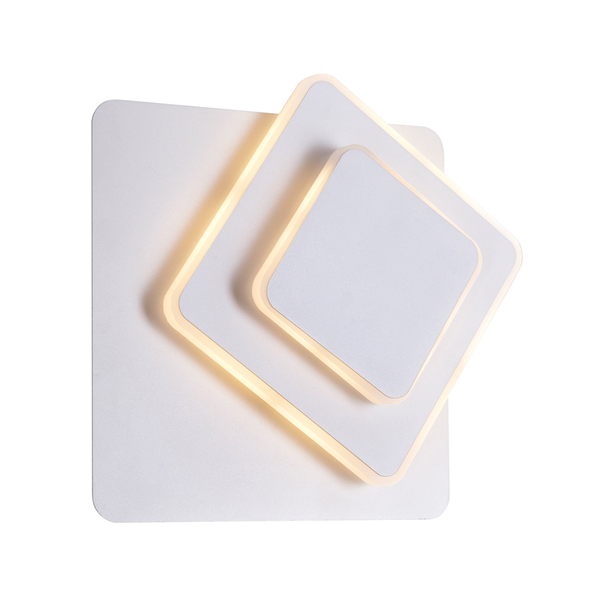Private I Integrated LED Square Matte White Wall Sconce - CWI Lighting