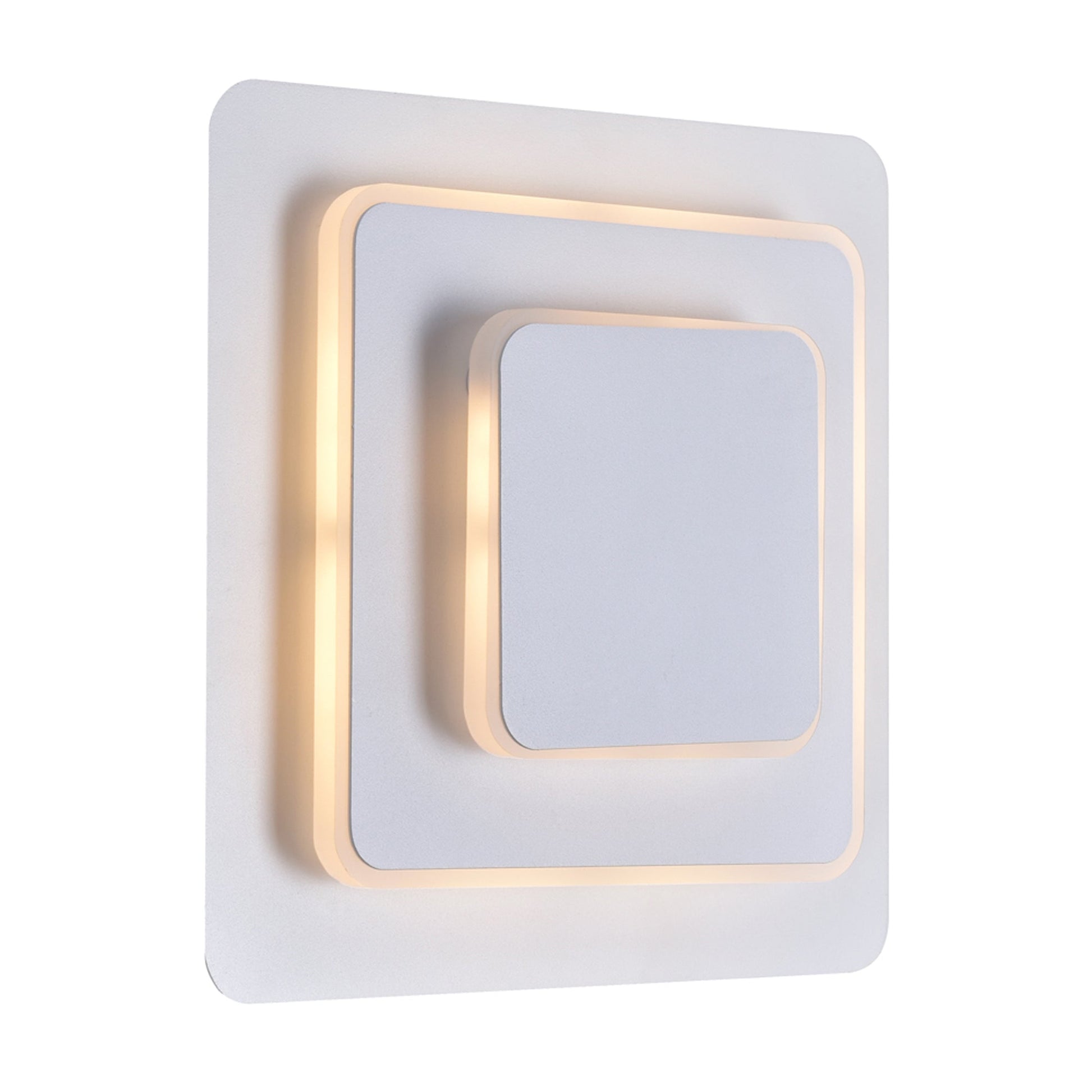 Private I Integrated LED Square Matte White Wall Sconce - CWI Lighting