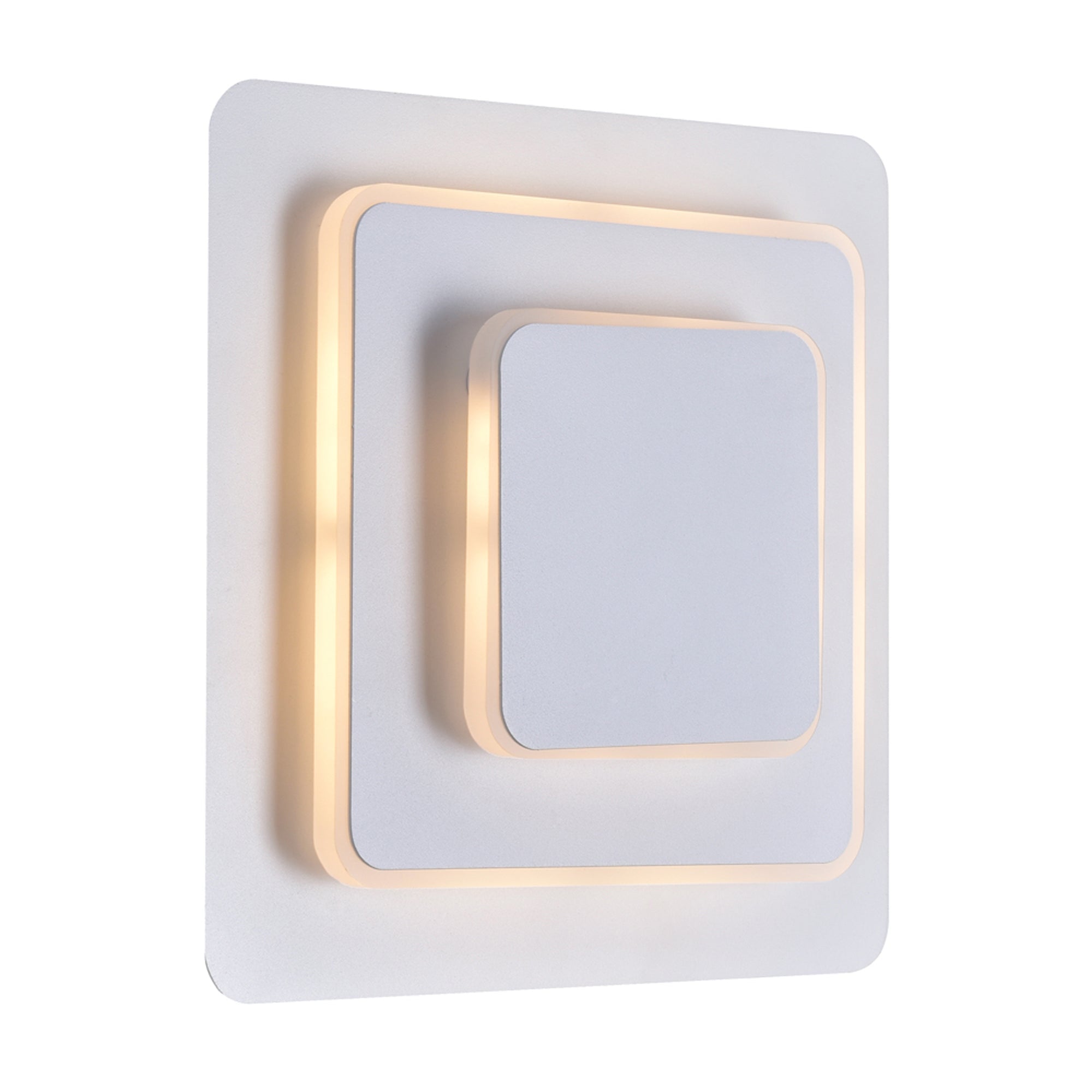 Private I Integrated LED Square Matte White Wall Sconce - CWI Lighting