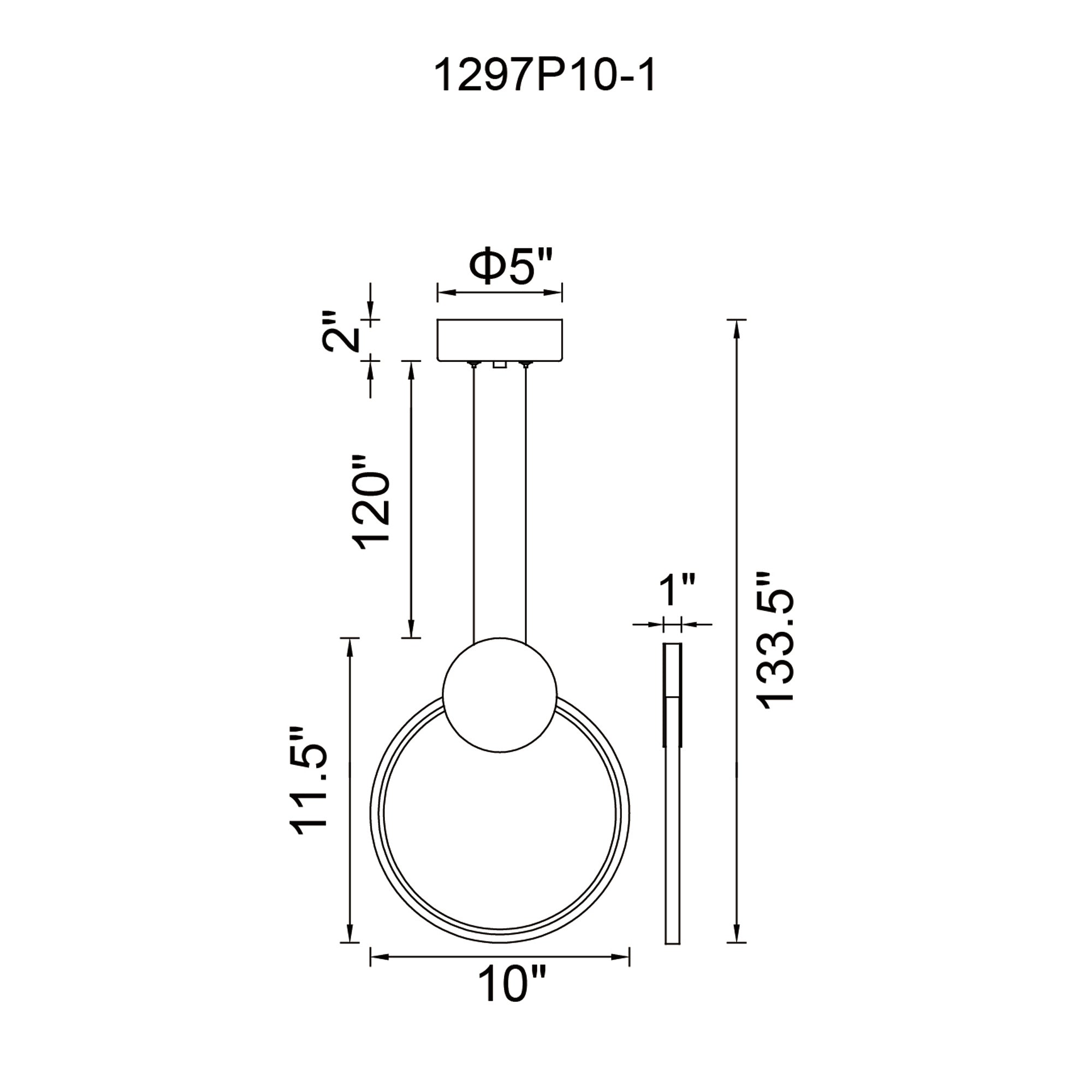 Pulley Integrated LED 10in Black Mini Pendant - CWI Lighting