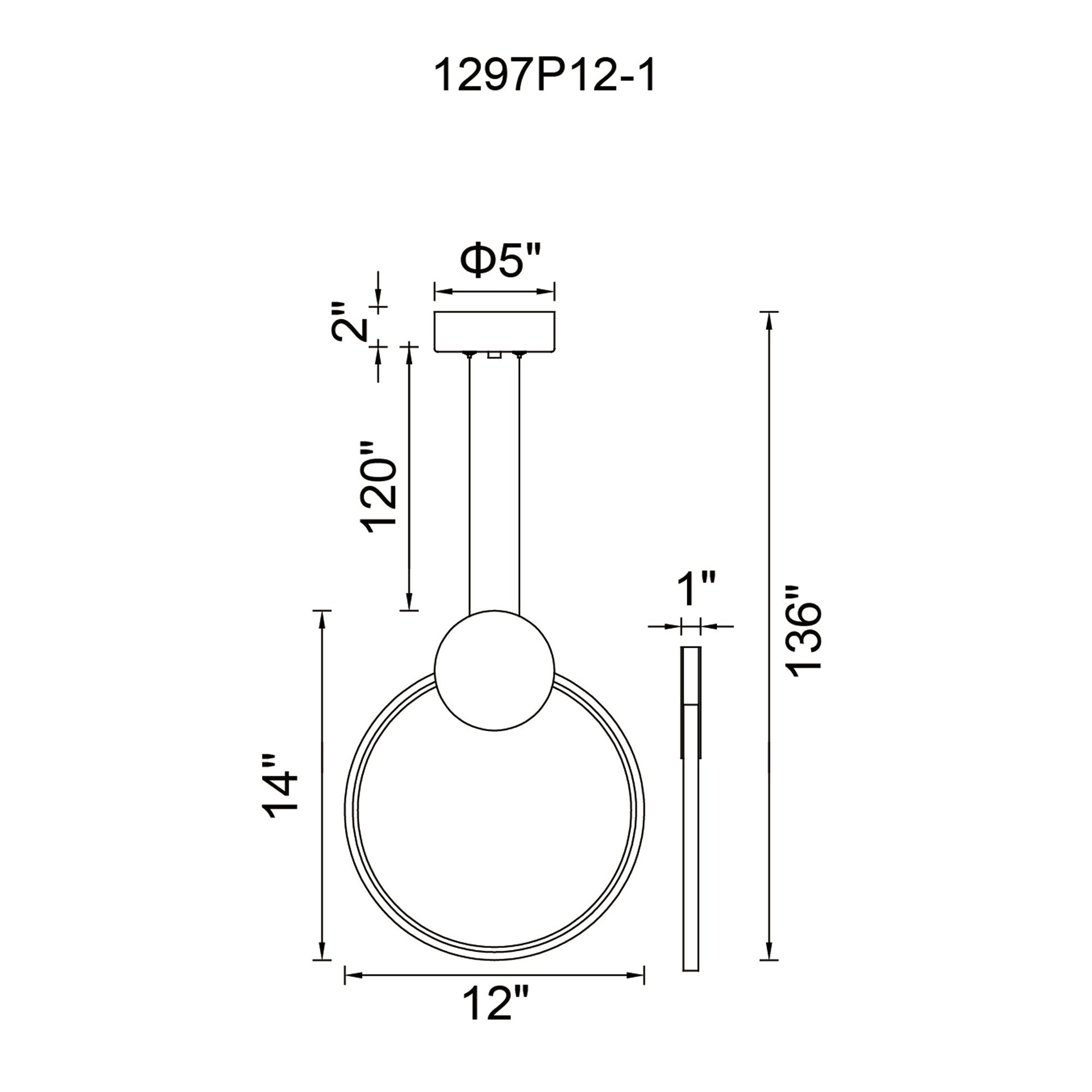 Pulley Integrated LED 12in Satin Gold Mini Pendant - CWI Lighting