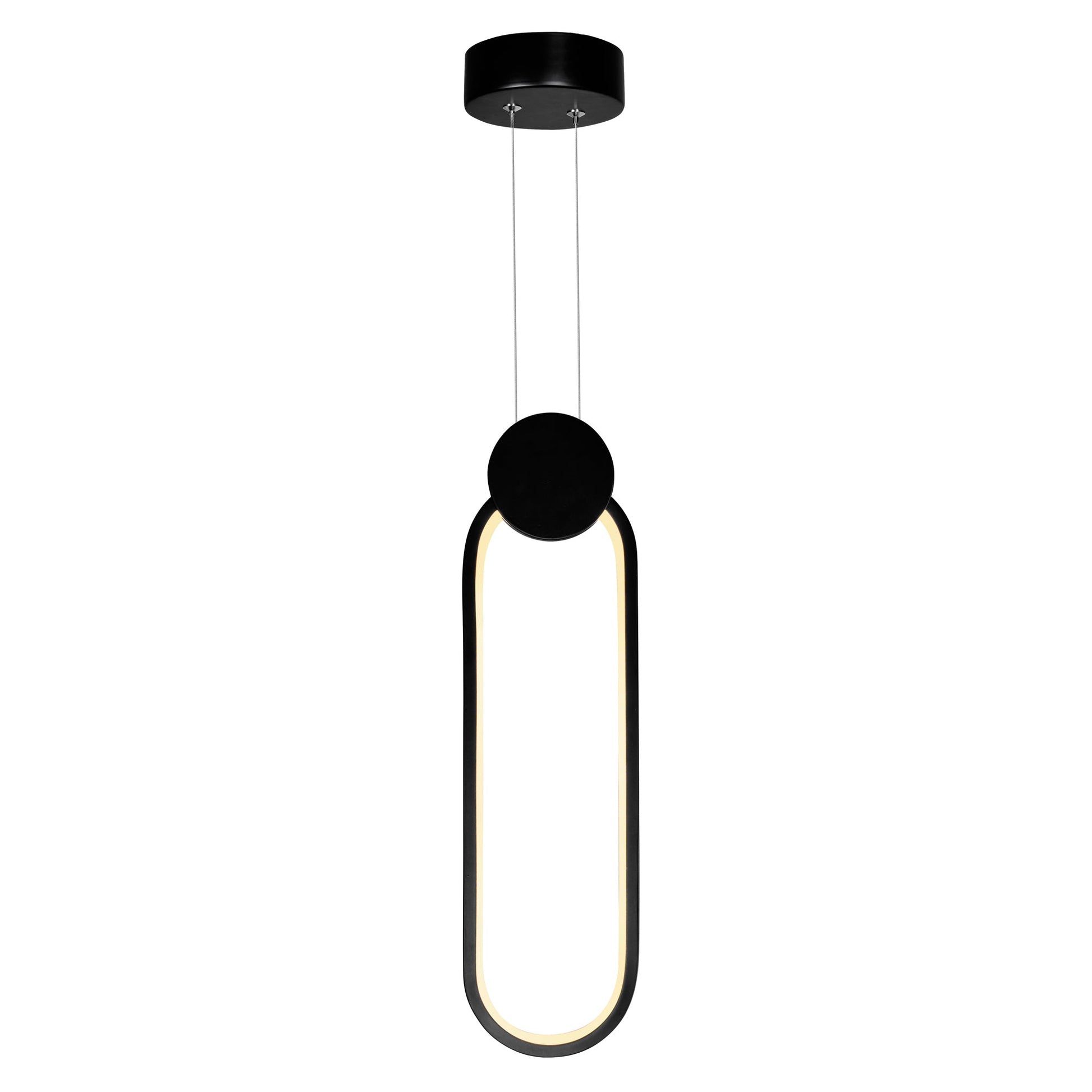 Pulley Integrated LED 4in Black Mini Pendant - CWI Lighting