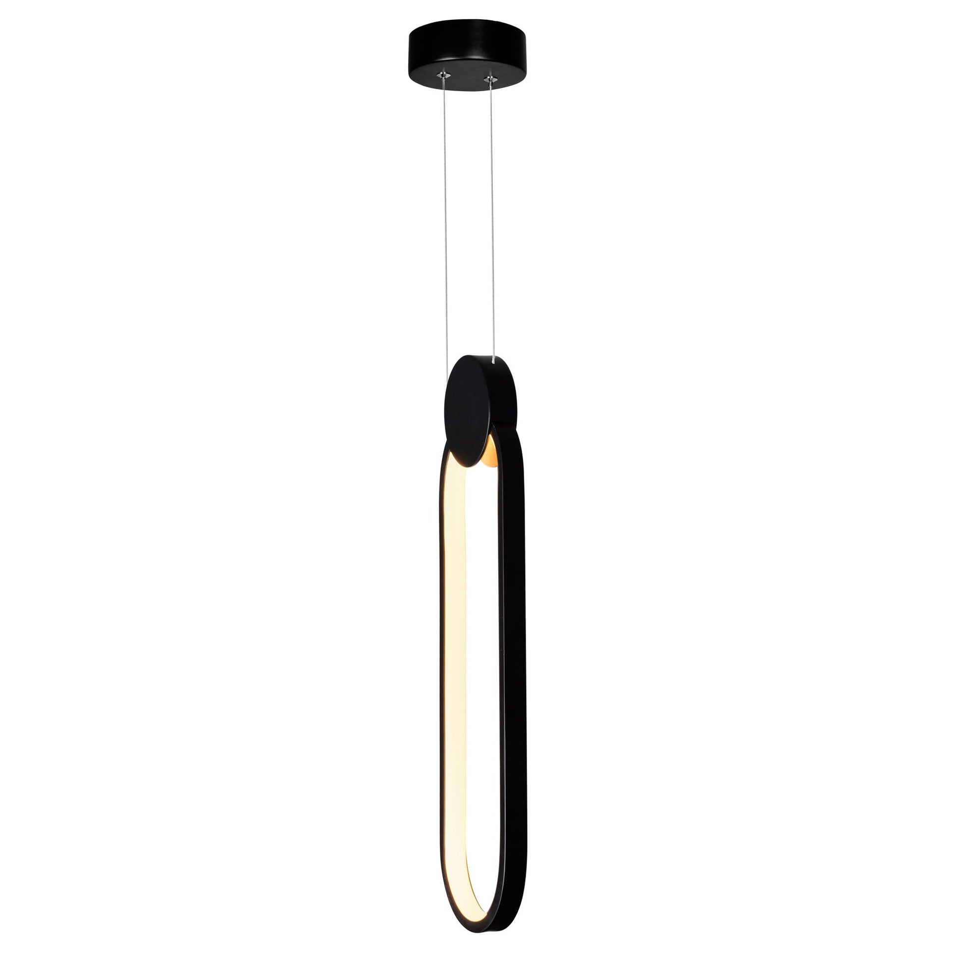 Pulley Integrated LED 4in Black Mini Pendant - CWI Lighting