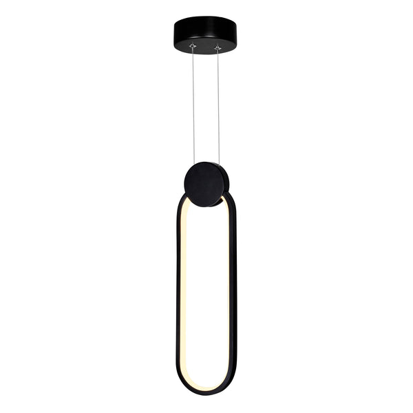 Pulley Integrated LED 4in Black Mini Pendant - CWI Lighting