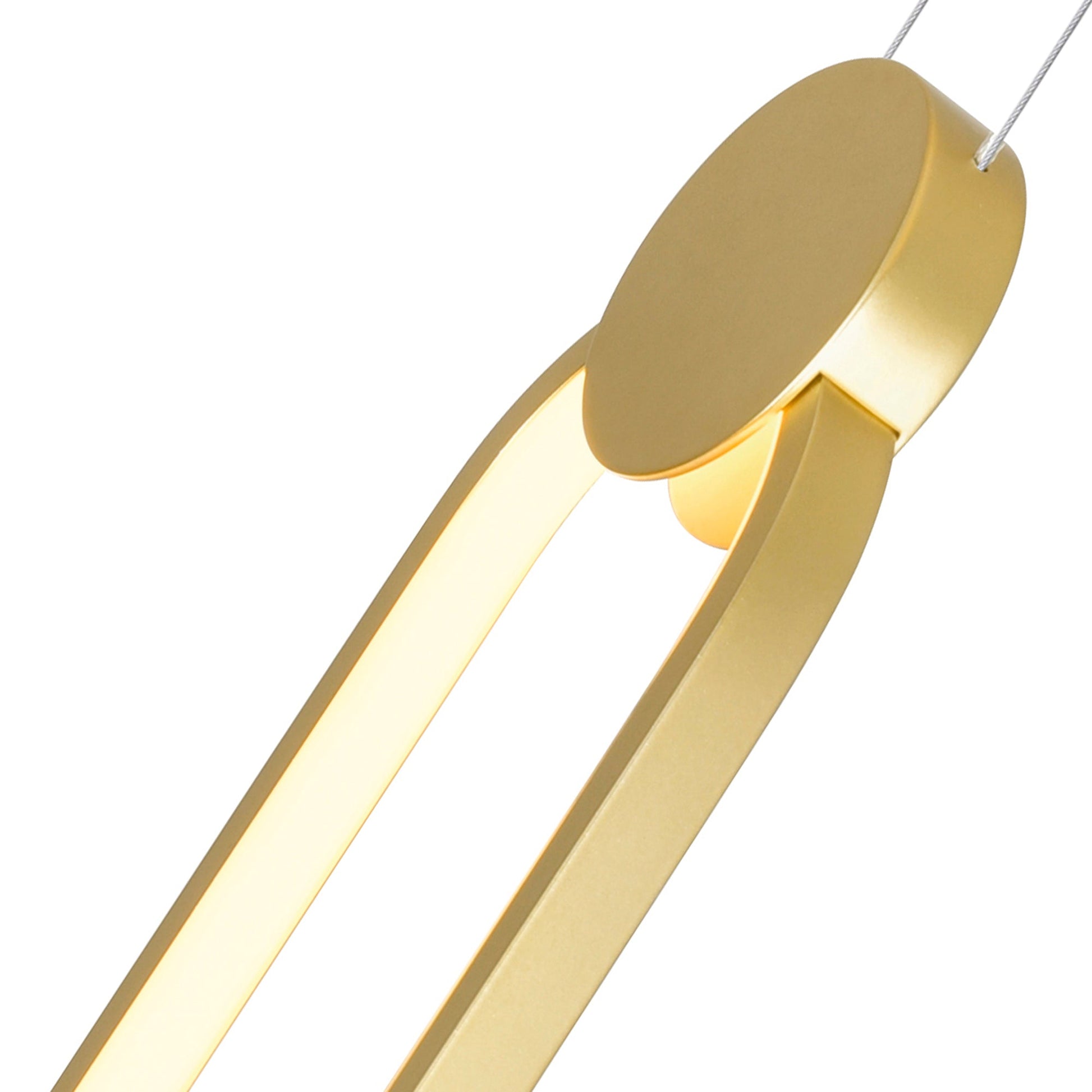 Pulley Integrated LED 4in Satin Gold Mini Pendant - CWI Lighting