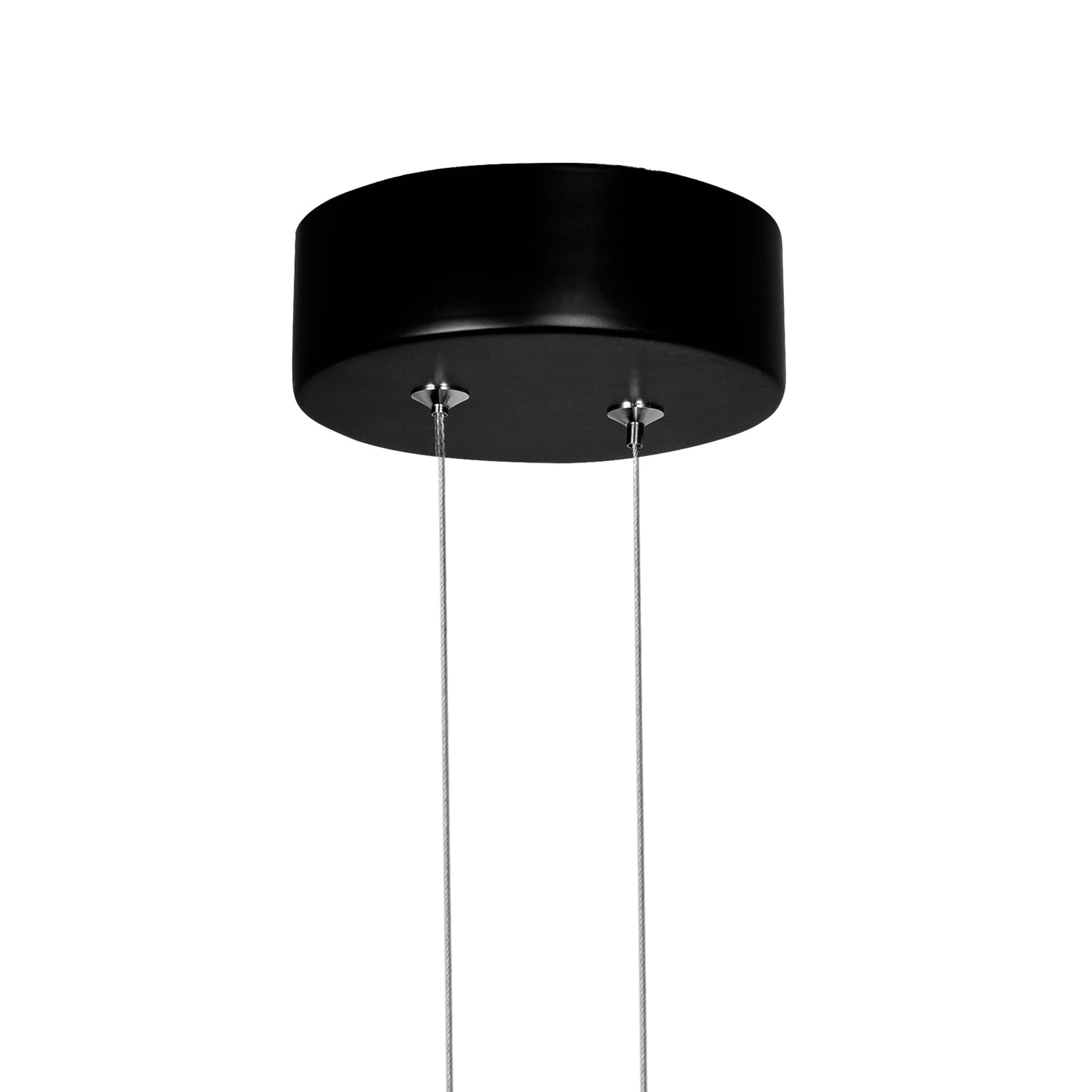 Pulley Integrated LED 8in Black Mini Pendant - CWI Lighting