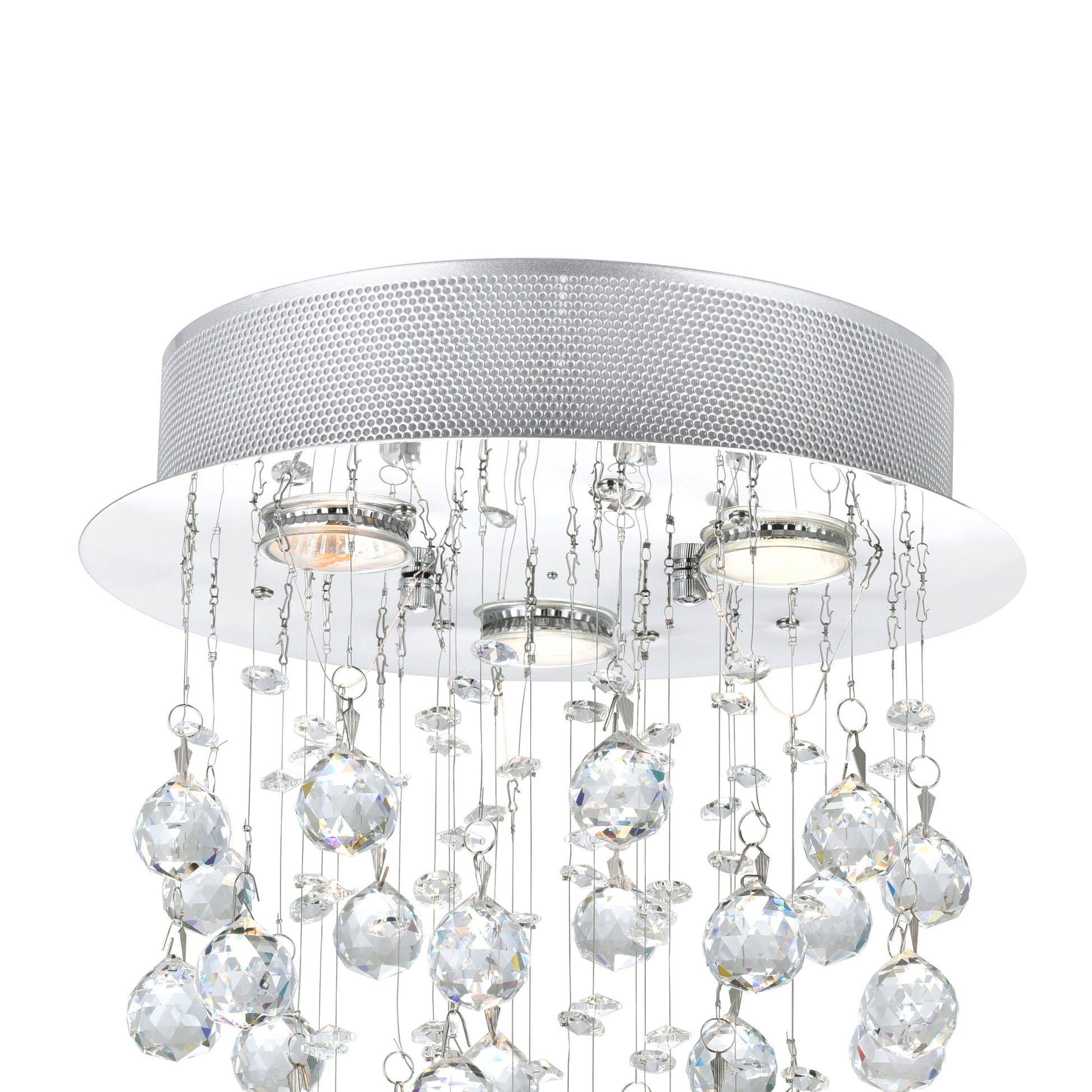 Rain Drop 3 Light 12in Chrome Chandelier - CWI Lighting