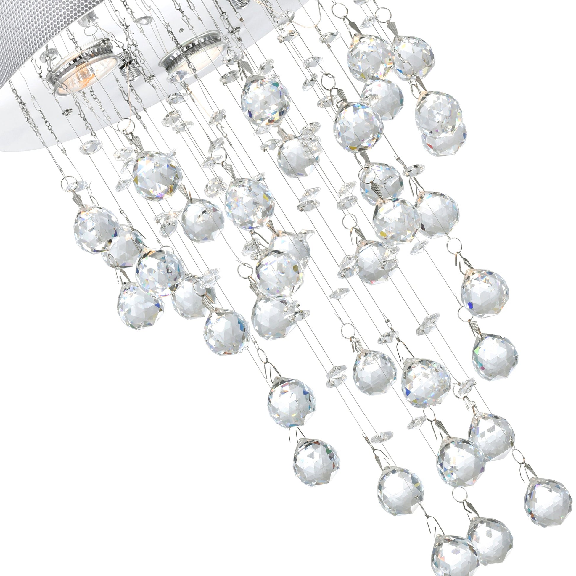 Rain Drop 3 Light 12in Chrome Chandelier - CWI Lighting