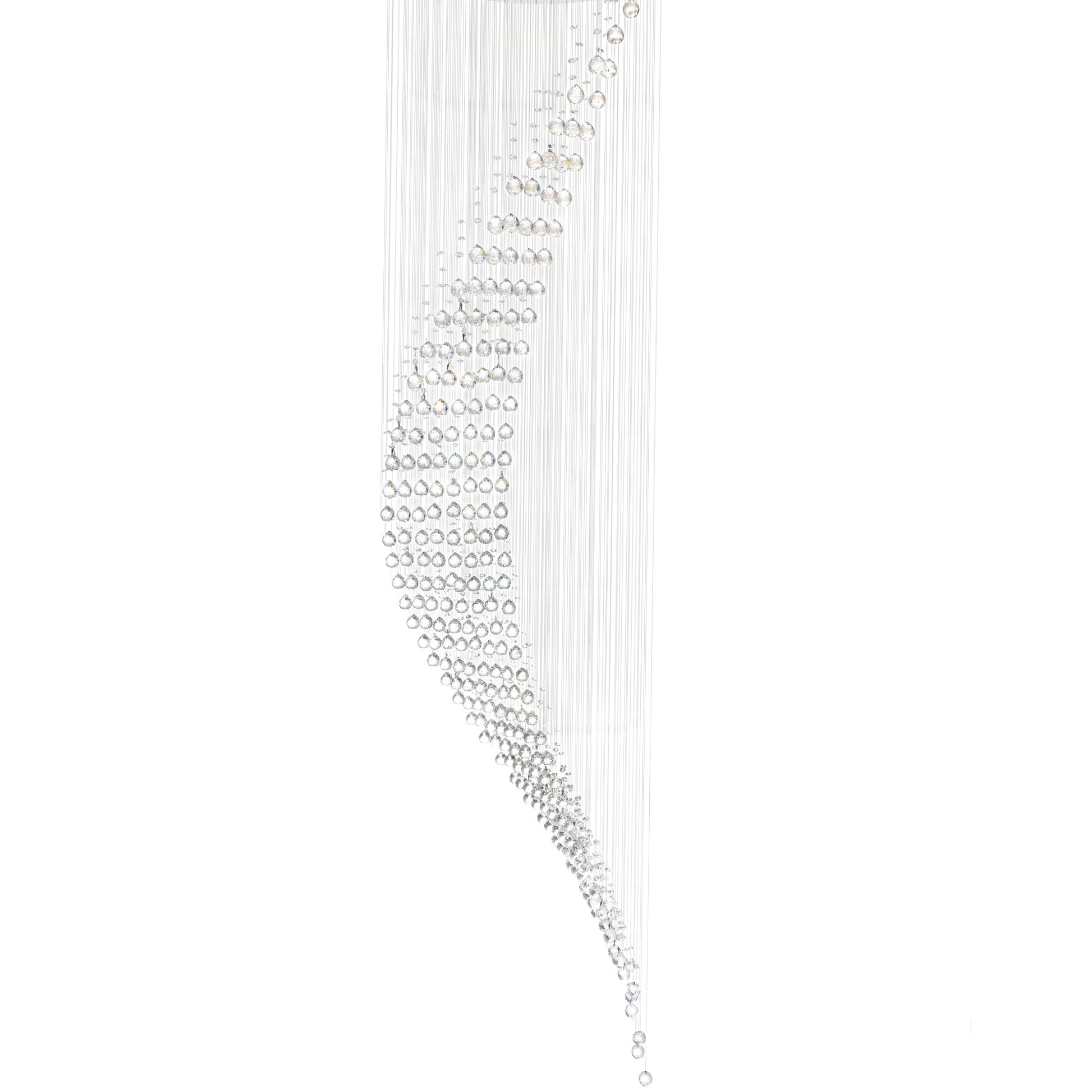 Ribbon 10 Light 26in Chrome Chandelier - CWI Lighting