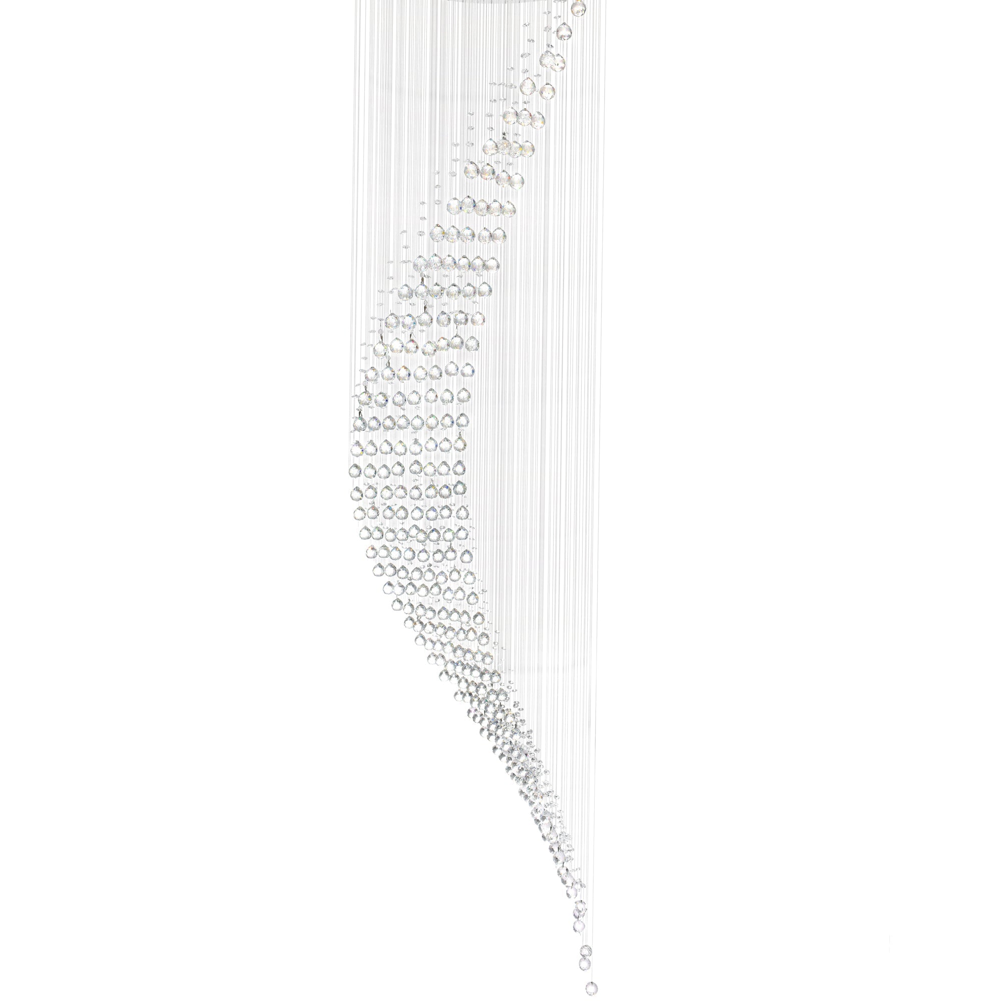 Ribbon 10 Light 26in Chrome Chandelier - CWI Lighting