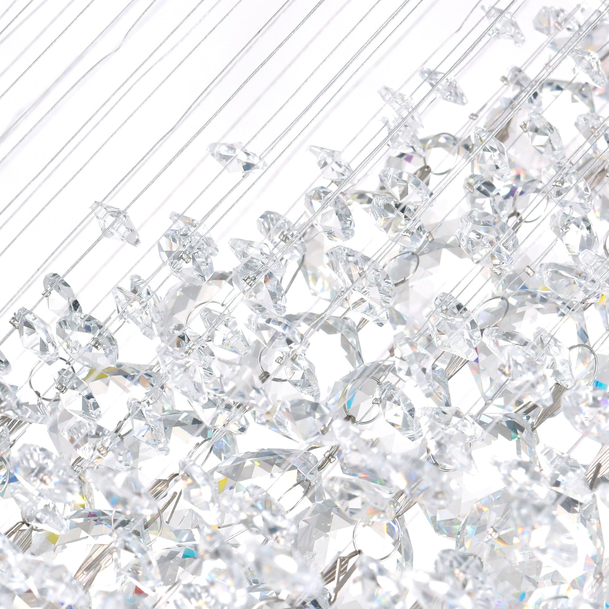 Ribbon 8 Light Chandelier With Chrome Finish - CWI Lighting