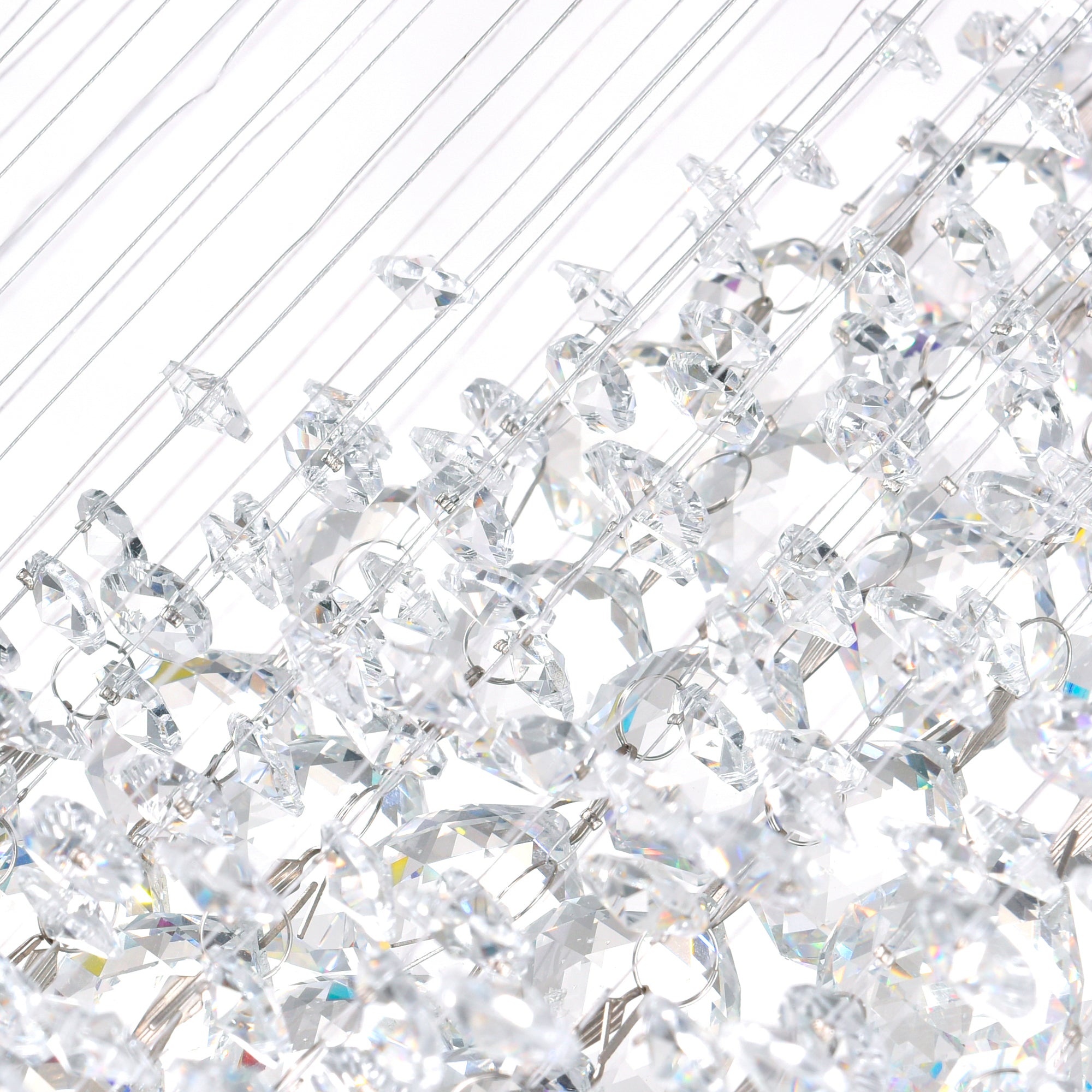Ribbon 8 Light Chandelier With Chrome Finish - CWI Lighting