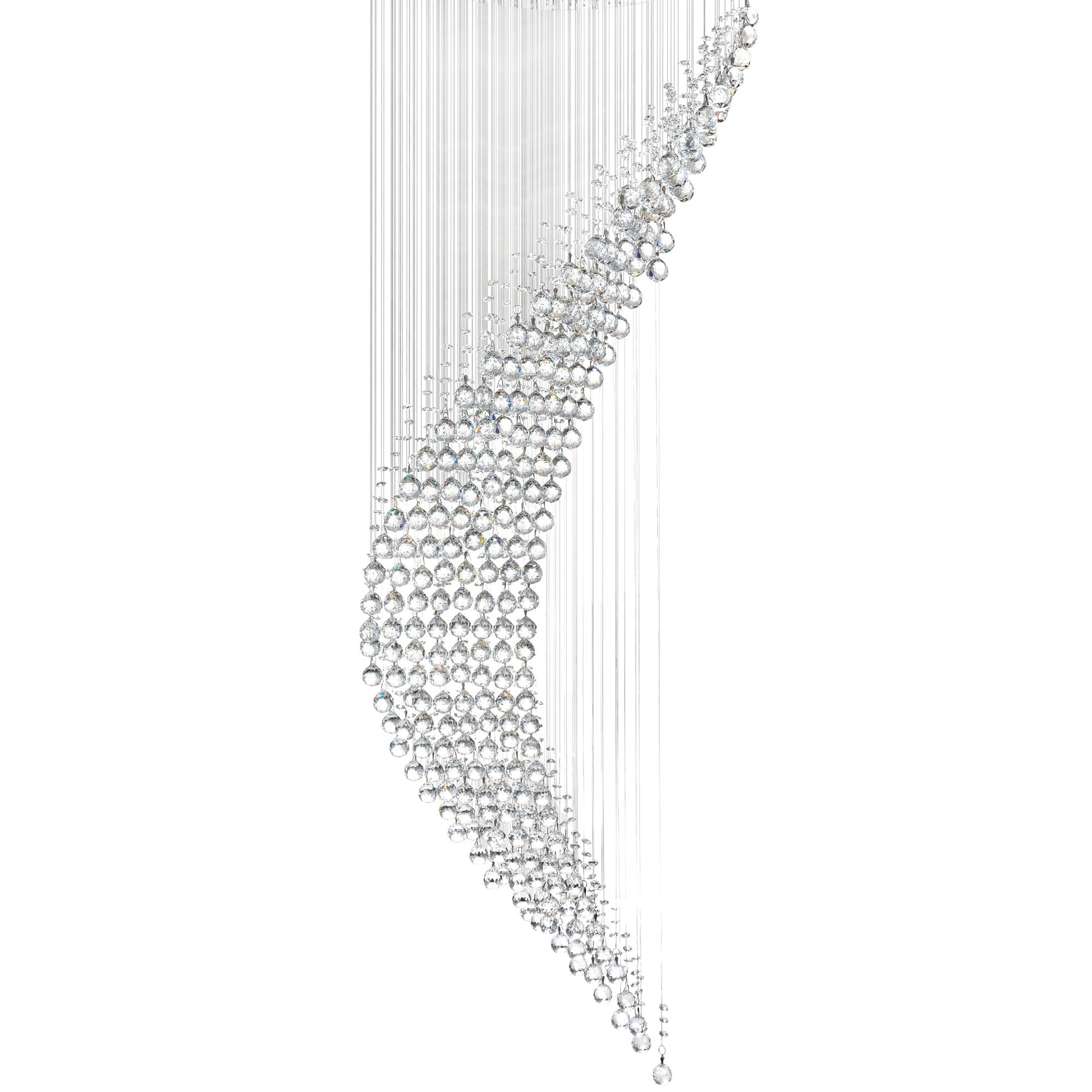 Ribbon 8 Light Chandelier With Chrome Finish - CWI Lighting