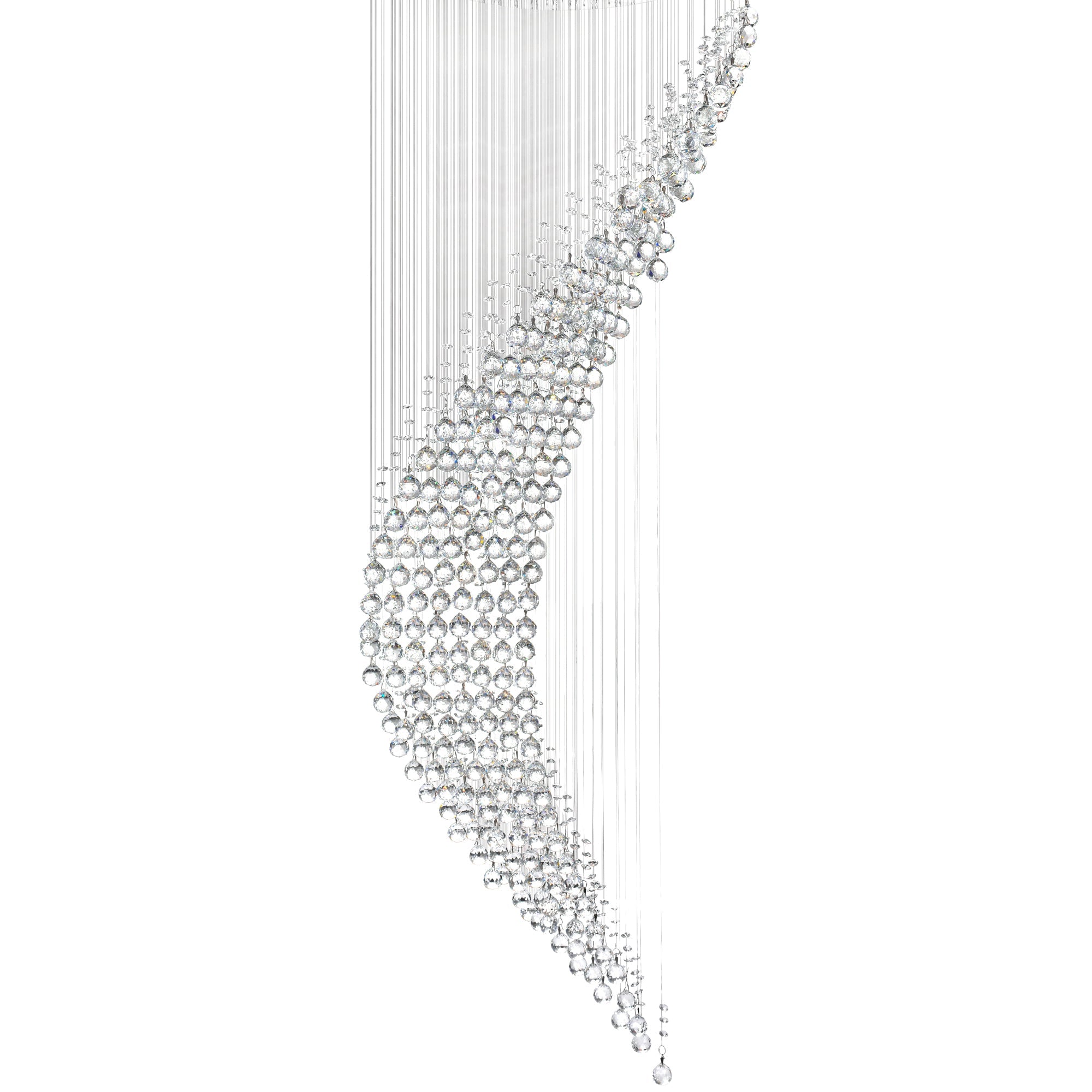 Ribbon 8 Light Chandelier With Chrome Finish - CWI Lighting