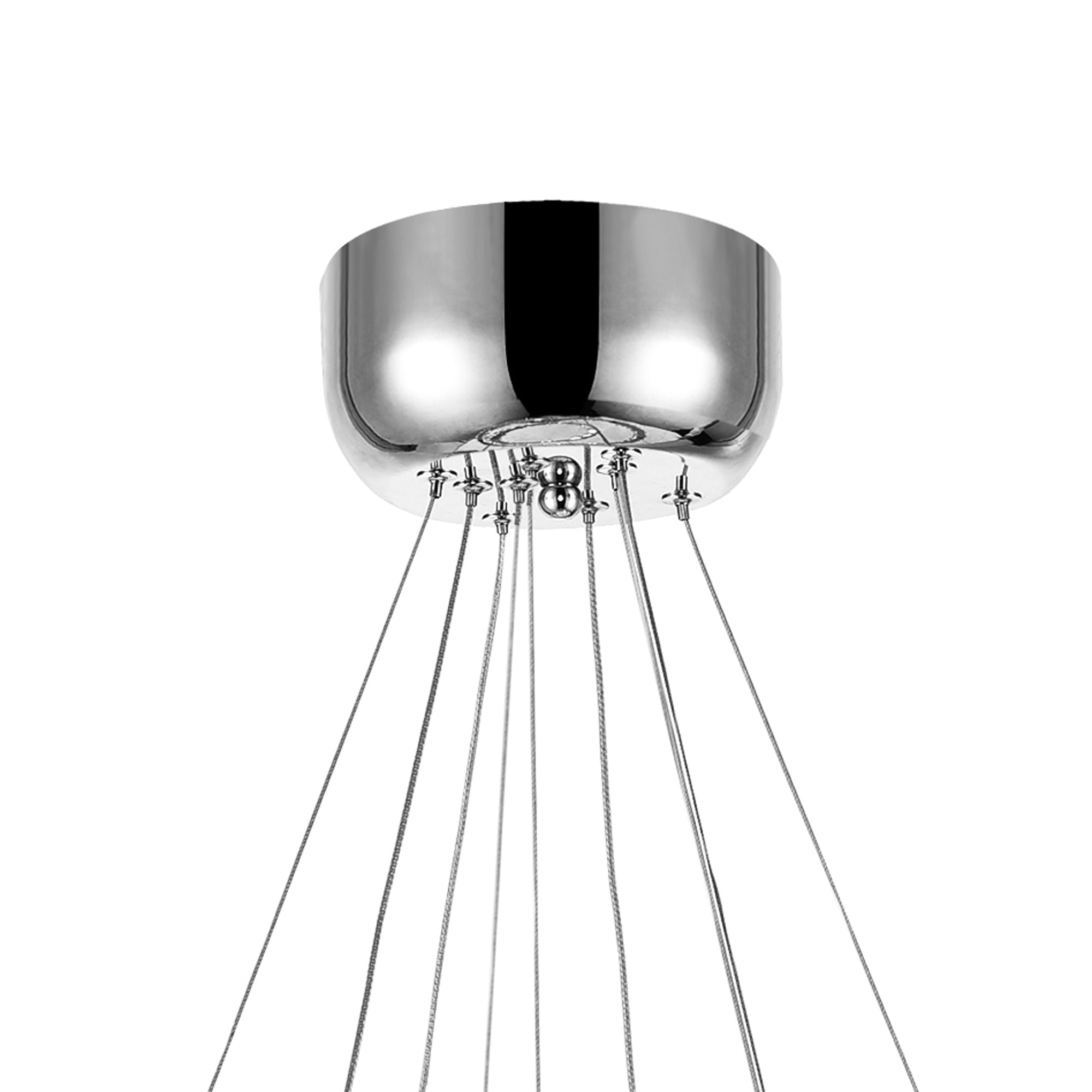 Ring Integrated LED 3 - Ring 32in Chrome Chandelier - CWI Lighting