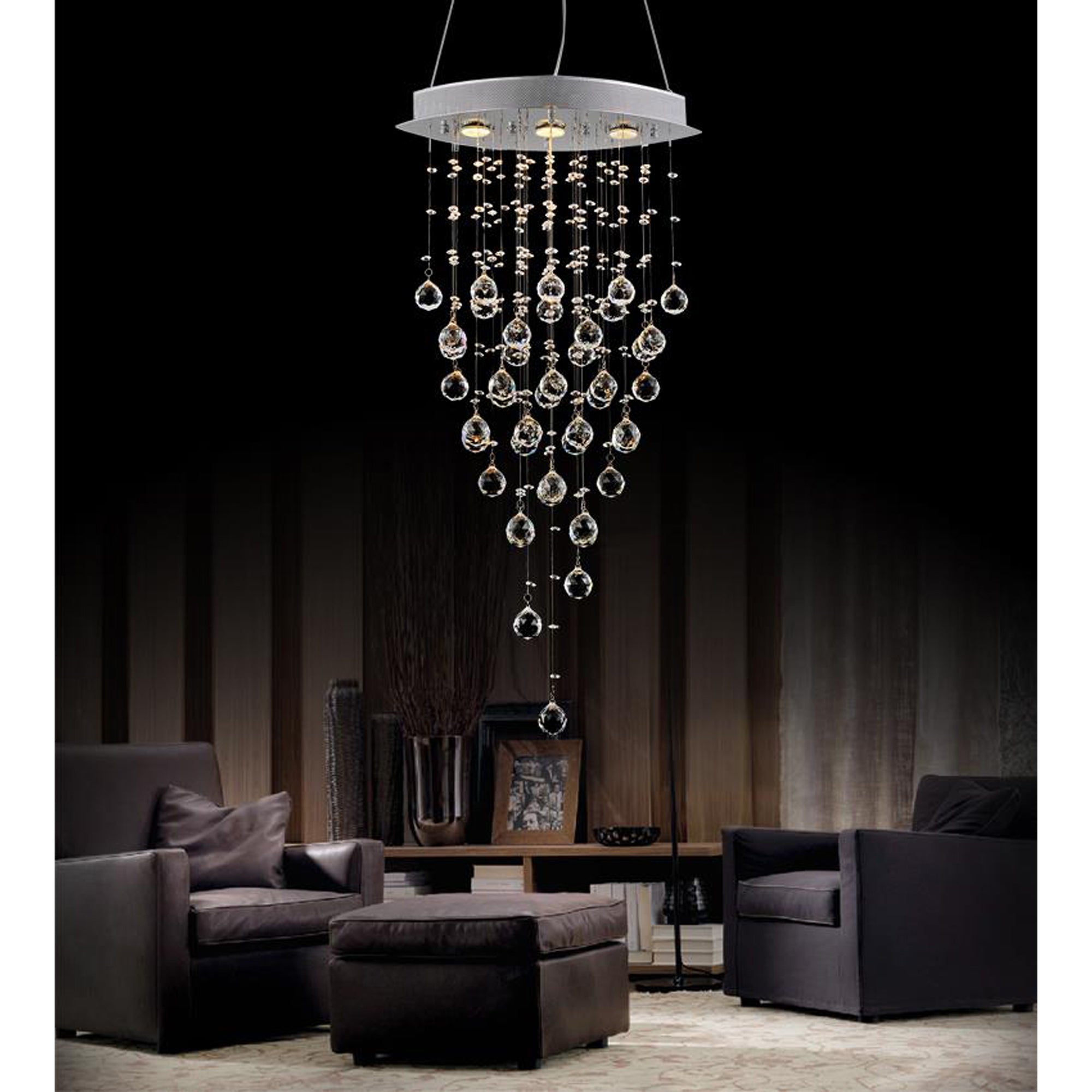 Robin 3 Light Down Chandelier With Chrome Finish - CWI Lighting
