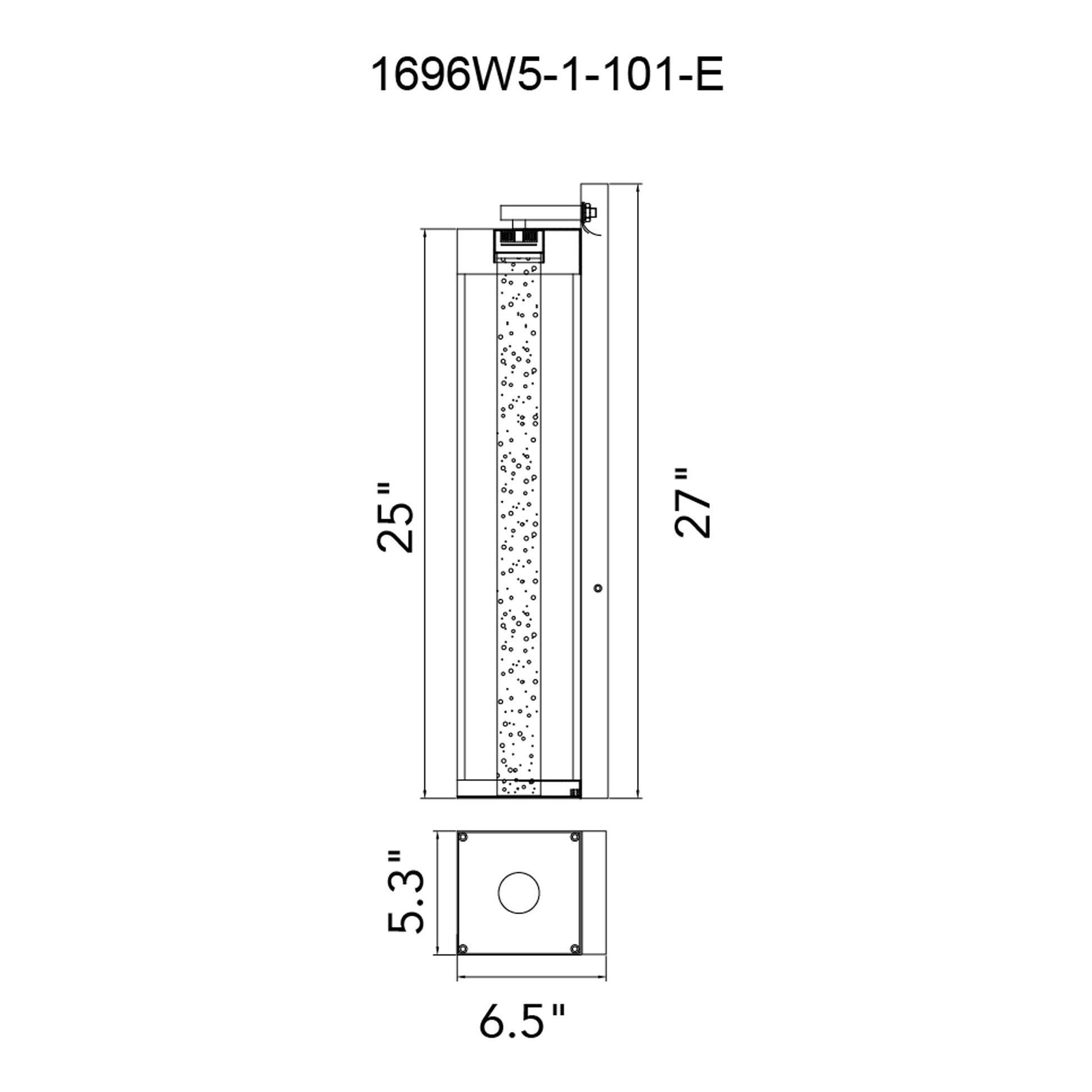 Rochester Integrated LED 27in Black Outdoor Wall Light - CWI Lighting
