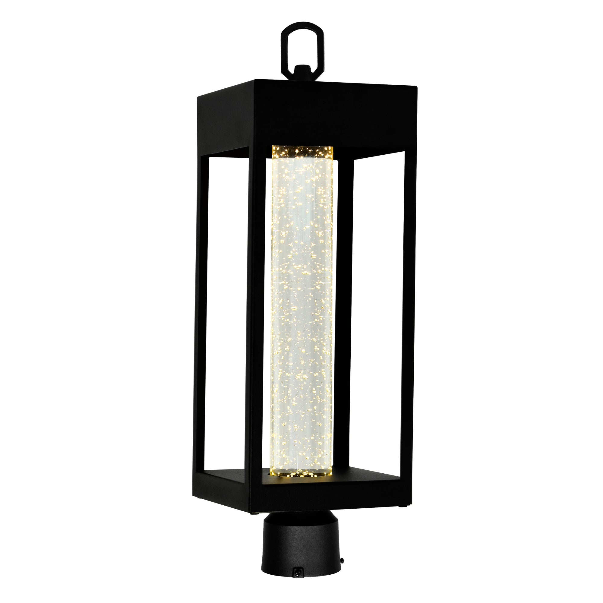 Rochester Integrated LED Black Outdoor Lantern Head - CWI Lighting