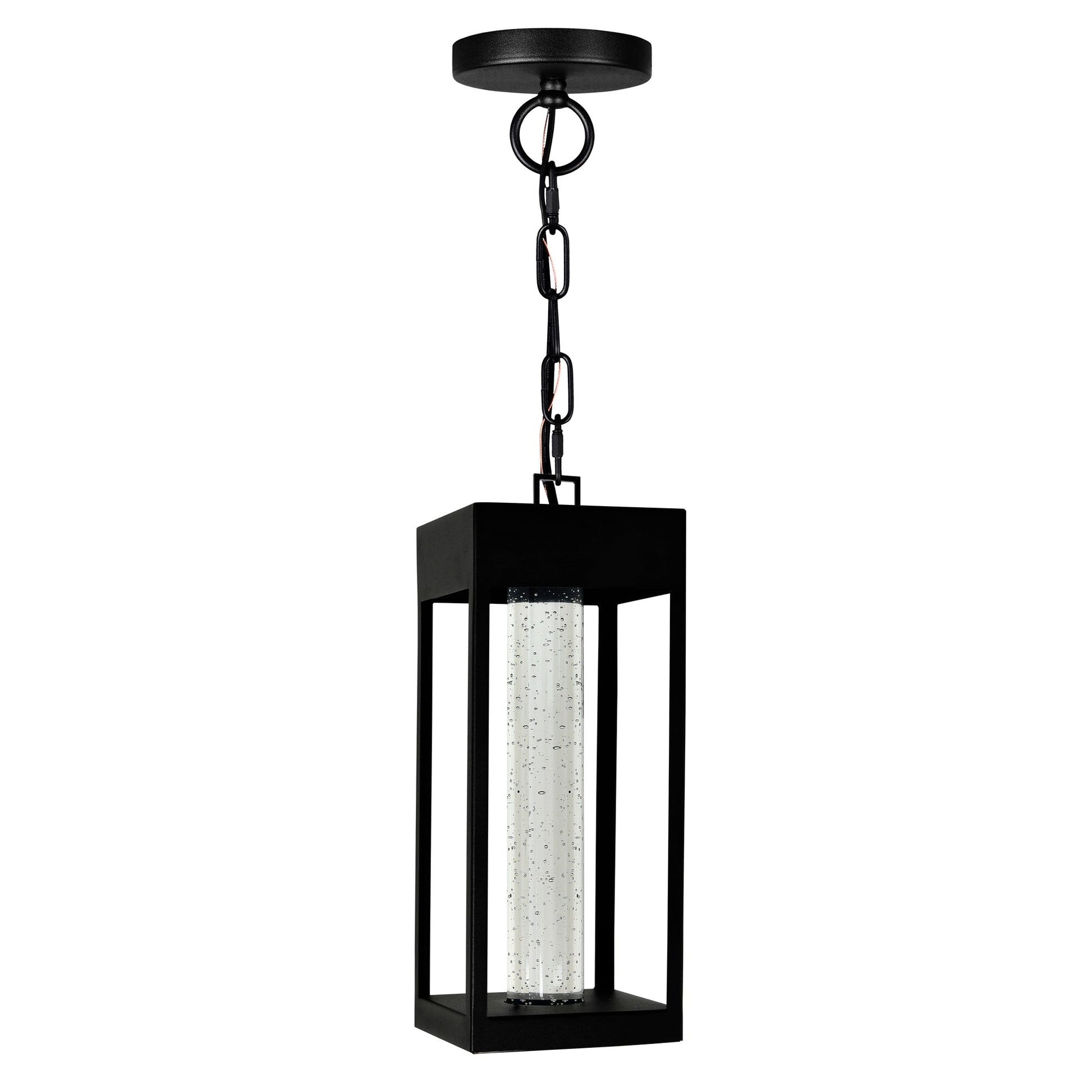 Rochester Integrated LED Black Outdoor Pendant - CWI Lighting