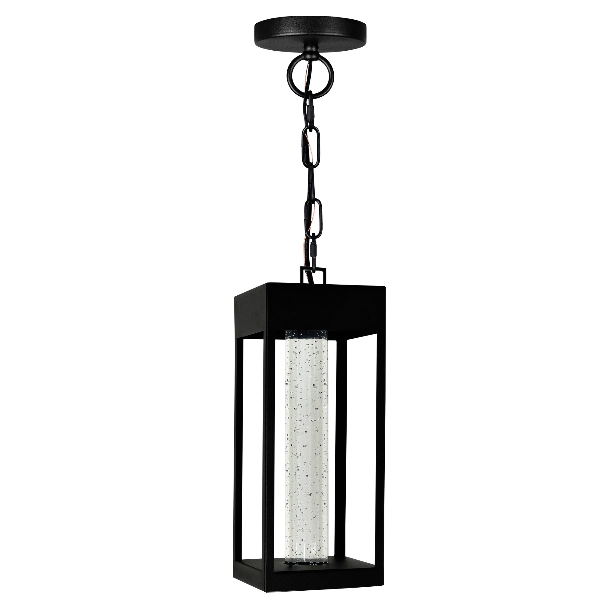 Rochester Integrated LED Black Outdoor Pendant - CWI Lighting